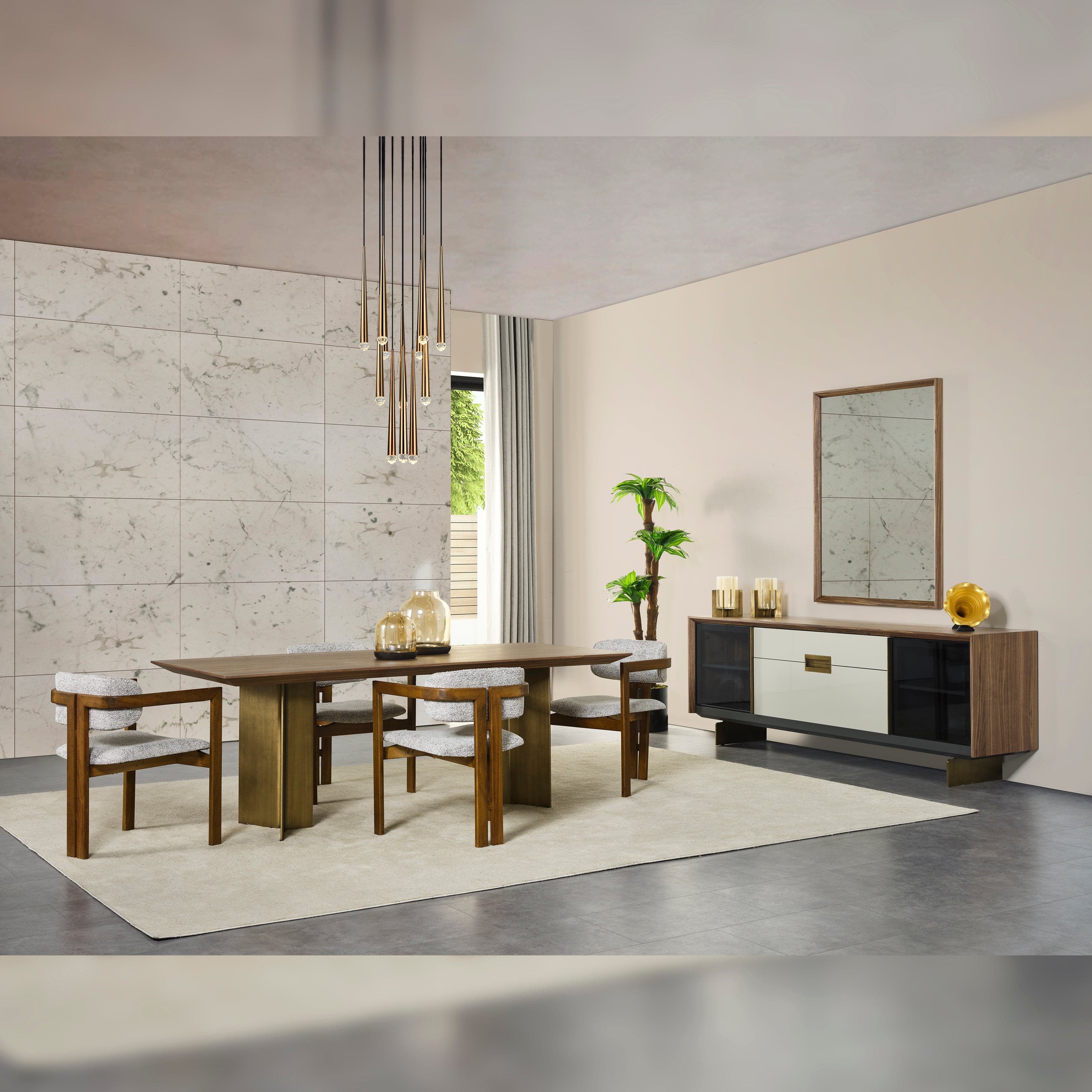 Pietra Kristal Sideboard And Mirror Krstl-Sbcnsl - Sideboards - ebarza Furniture UAE | Shop Modern Furniture in Abu Dhabi & Dubai - مفروشات ايبازرا في الامارات | تسوق اثاث عصري وديكورات مميزة في دبي وابوظبي