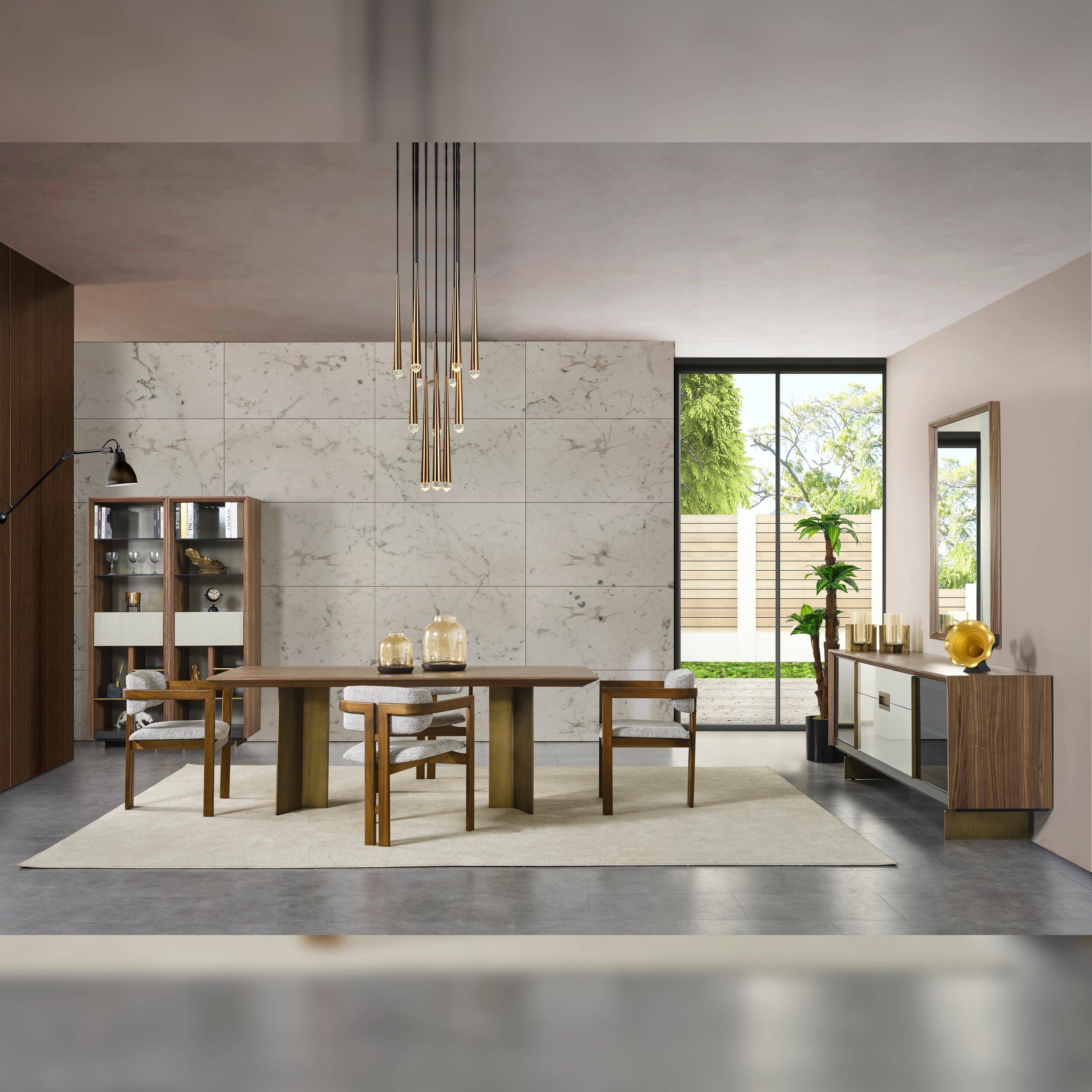 Pietra Kristal Sideboard And Mirror Krstl-Sbcnsl - Sideboards - ebarza Furniture UAE | Shop Modern Furniture in Abu Dhabi & Dubai - مفروشات ايبازرا في الامارات | تسوق اثاث عصري وديكورات مميزة في دبي وابوظبي