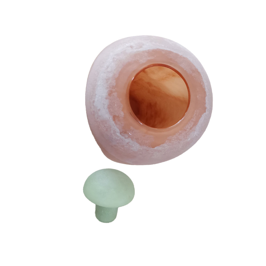 Pink Green Jar Tall FB-E24003A - Vases - ebarza Furniture UAE | Shop Modern Furniture in Abu Dhabi & Dubai - مفروشات ايبازرا في الامارات | تسوق اثاث عصري وديكورات مميزة في دبي وابوظبي