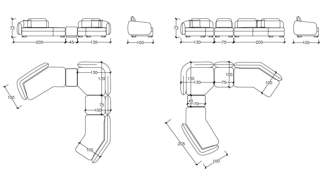 Platon Corner Sofa Td-Ptn7S - Sofas - ebarza Furniture UAE | Shop Modern Furniture in Abu Dhabi & Dubai - مفروشات ايبازرا في الامارات | تسوق اثاث عصري وديكورات مميزة في دبي وابوظبي