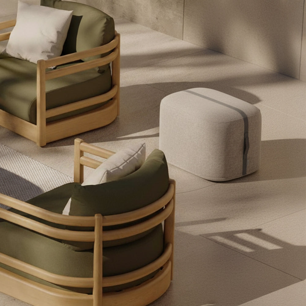 POOF RIBBON STOOL KC8806N14FAB - Big - Poufs - ebarza Furniture UAE | Shop Modern Furniture in Abu Dhabi & Dubai - مفروشات ايبازرا في الامارات | تسوق اثاث عصري وديكورات مميزة في دبي وابوظبي