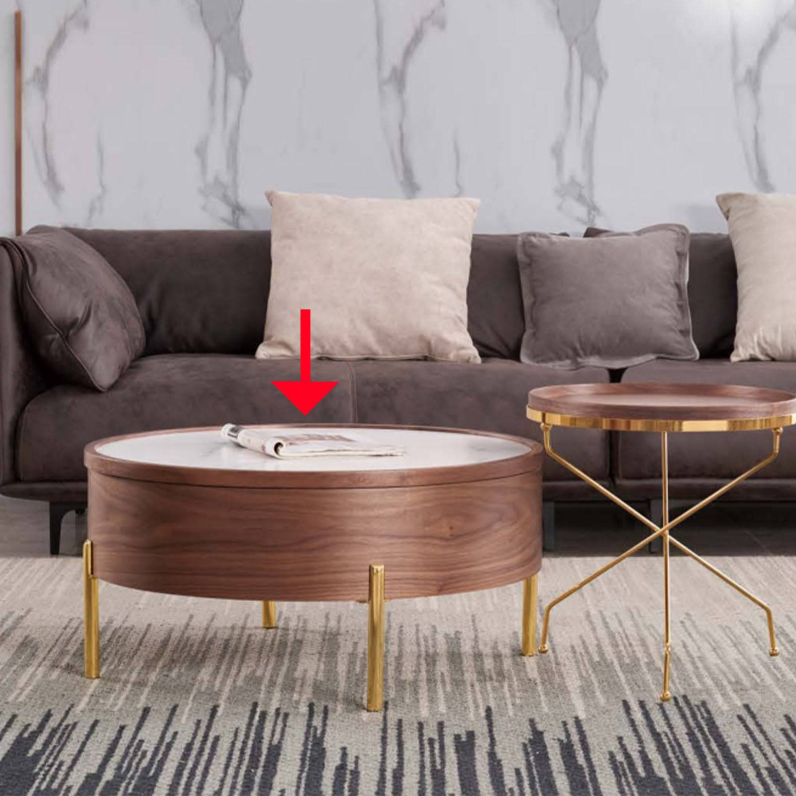 Prato Center Table Tg-608 - Coffee tables - ebarza Furniture UAE | Shop Modern Furniture in Abu Dhabi & Dubai - مفروشات ايبازرا في الامارات | تسوق اثاث عصري وديكورات مميزة في دبي وابوظبي