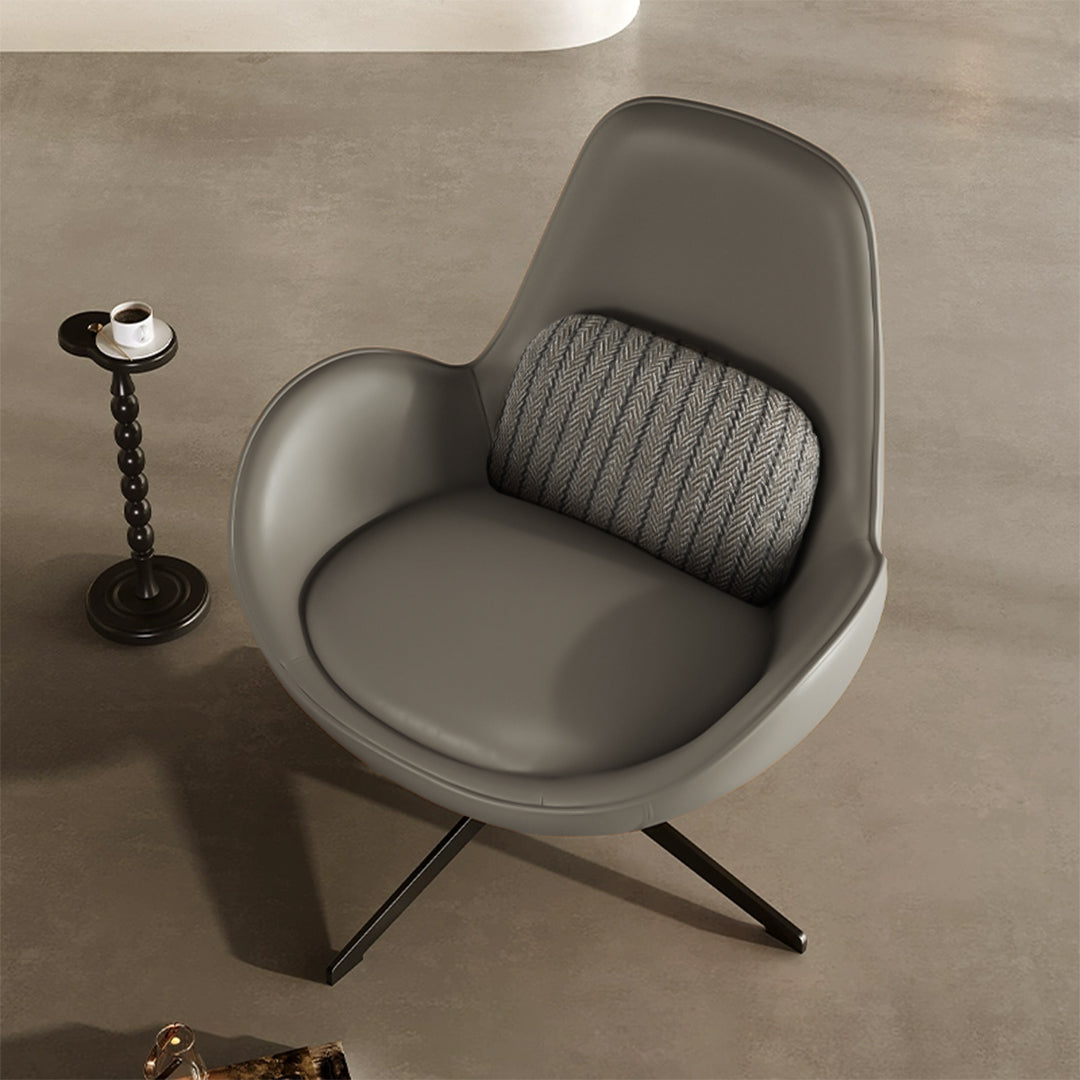 Vigo Swivel Lounge Chair LC017 - Beige - Lounge Chairs - ebarza Furniture UAE | Shop Modern Furniture in Abu Dhabi & Dubai - مفروشات ايبازرا في الامارات | تسوق اثاث عصري وديكورات مميزة في دبي وابوظبي