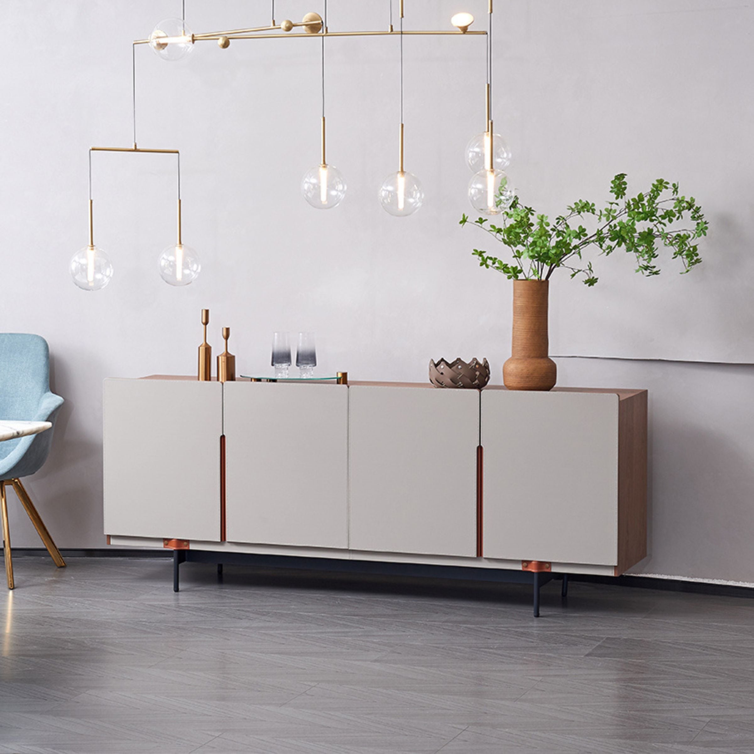 Mycroft Saddle Leather Cabinet MLL-T07 - Storage/TV Unites - ebarza Furniture UAE | Shop Modern Furniture in Abu Dhabi & Dubai - مفروشات ايبازرا في الامارات | تسوق اثاث عصري وديكورات مميزة في دبي وابوظبي