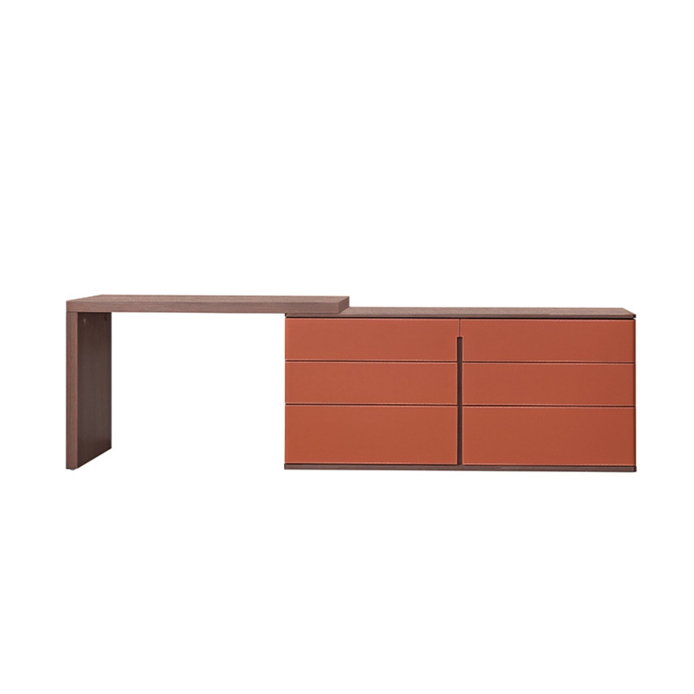 Mycroft Saddle Leather Desk / Cabinet MLL-T02-1 - Office Desks - ebarza Furniture UAE | Shop Modern Furniture in Abu Dhabi & Dubai - مفروشات ايبازرا في الامارات | تسوق اثاث عصري وديكورات مميزة في دبي وابوظبي