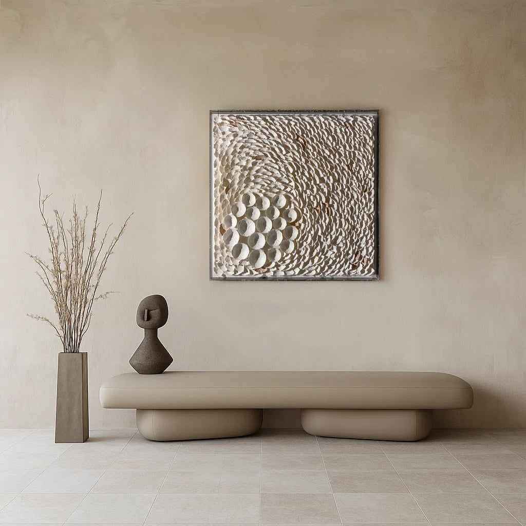 Canyon Vortex Paper Hand Painted Acrylic Painting 100x100cm - TY250417/SOAP-TY9002 - Paintings - ebarza Furniture UAE | Shop Modern Furniture in Abu Dhabi & Dubai - مفروشات ايبازرا في الامارات | تسوق اثاث عصري وديكورات مميزة في دبي وابوظبي