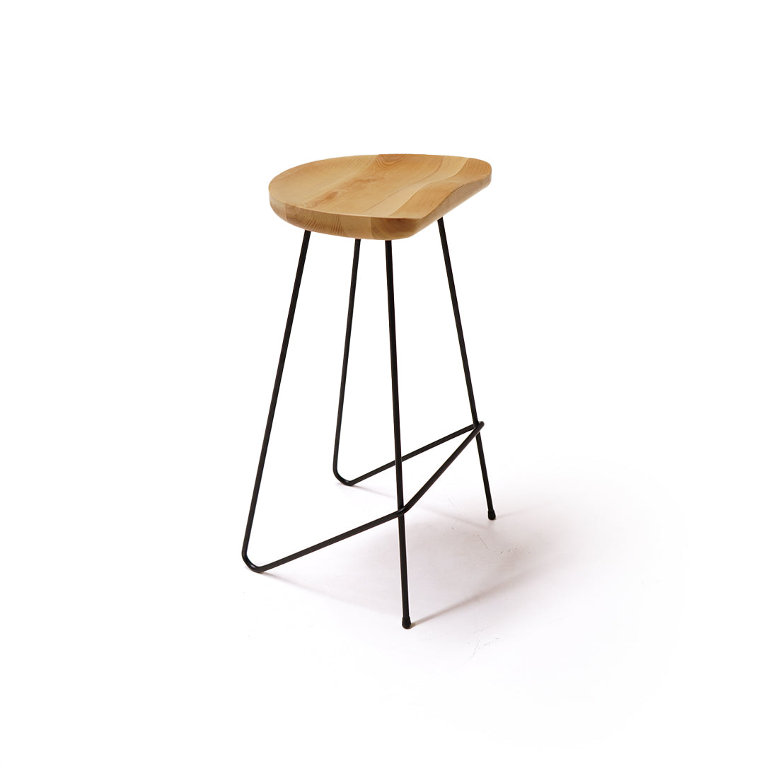 Solid Wood Bar Stool Ws-034E-B-Leg - Bar Stools - ebarza Furniture UAE | Shop Modern Furniture in Abu Dhabi & Dubai - مفروشات ايبازرا في الامارات | تسوق اثاث عصري وديكورات مميزة في دبي وابوظبي