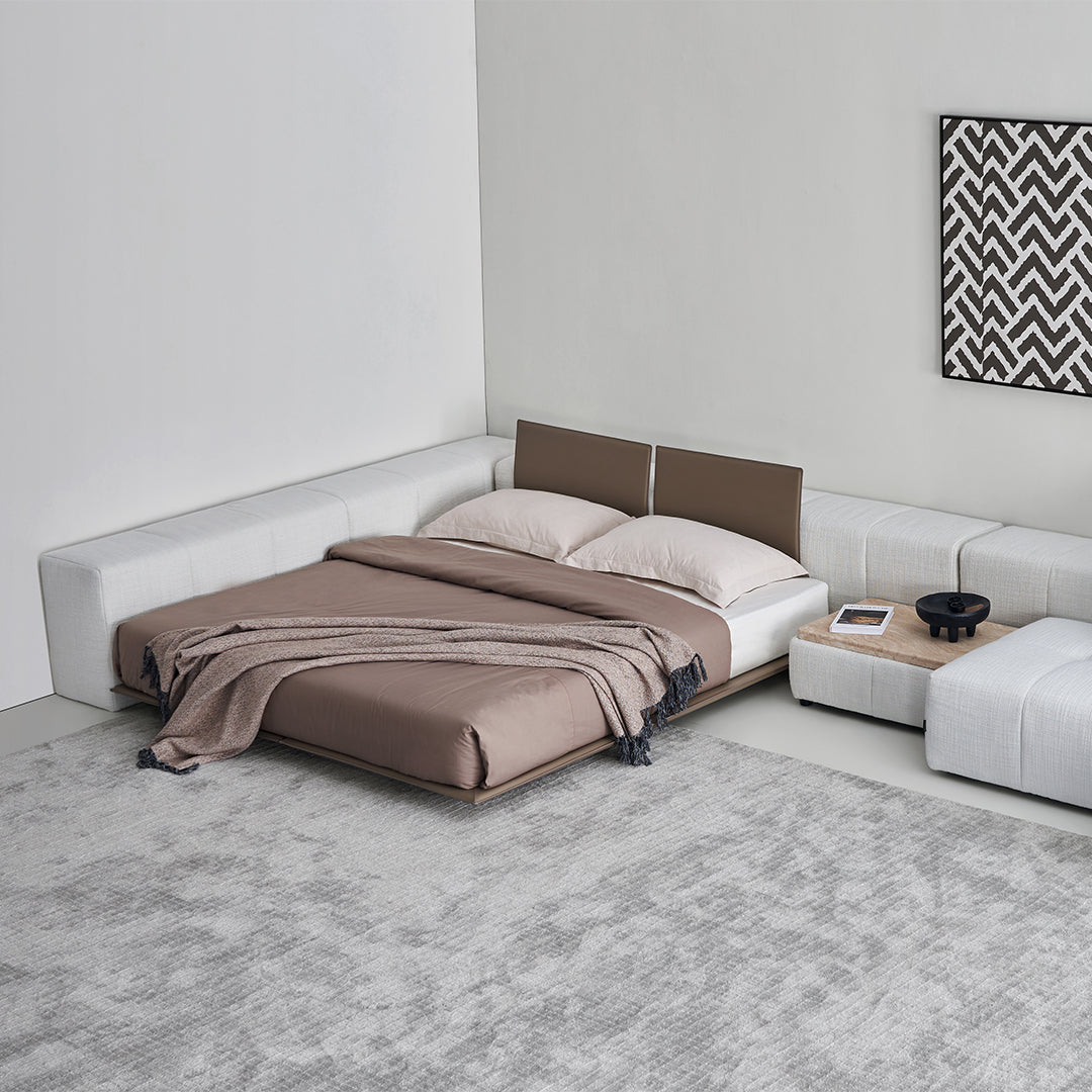 Puzzle Suspended Bed Base with 2 backrest - SF080 - Bedsteads - ebarza Furniture UAE | Shop Modern Furniture in Abu Dhabi & Dubai - مفروشات ايبازرا في الامارات | تسوق اثاث عصري وديكورات مميزة في دبي وابوظبي