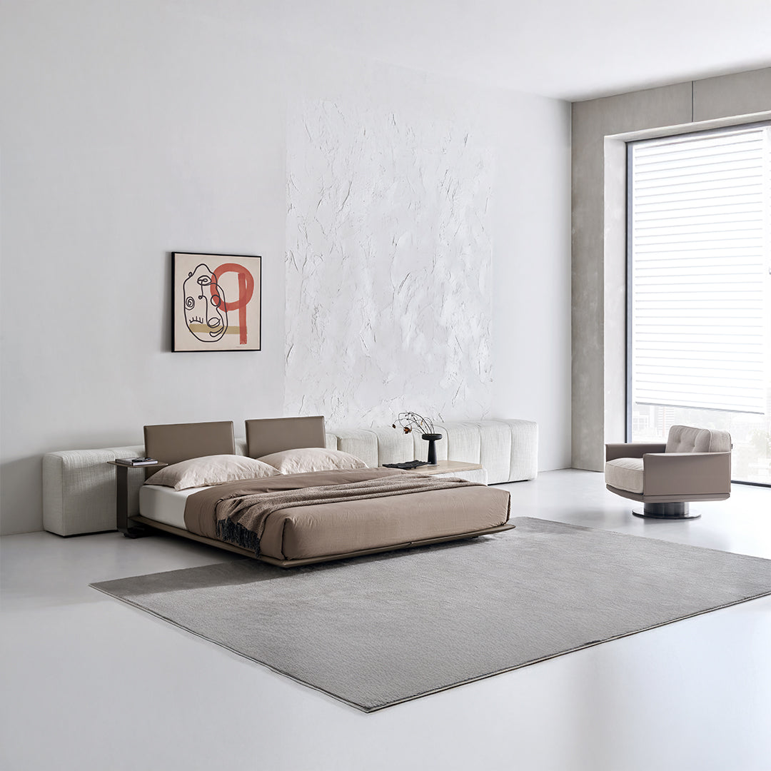 Puzzle Suspended Bed Base with 2 backrest - SF080 - Bedsteads - ebarza Furniture UAE | Shop Modern Furniture in Abu Dhabi & Dubai - مفروشات ايبازرا في الامارات | تسوق اثاث عصري وديكورات مميزة في دبي وابوظبي