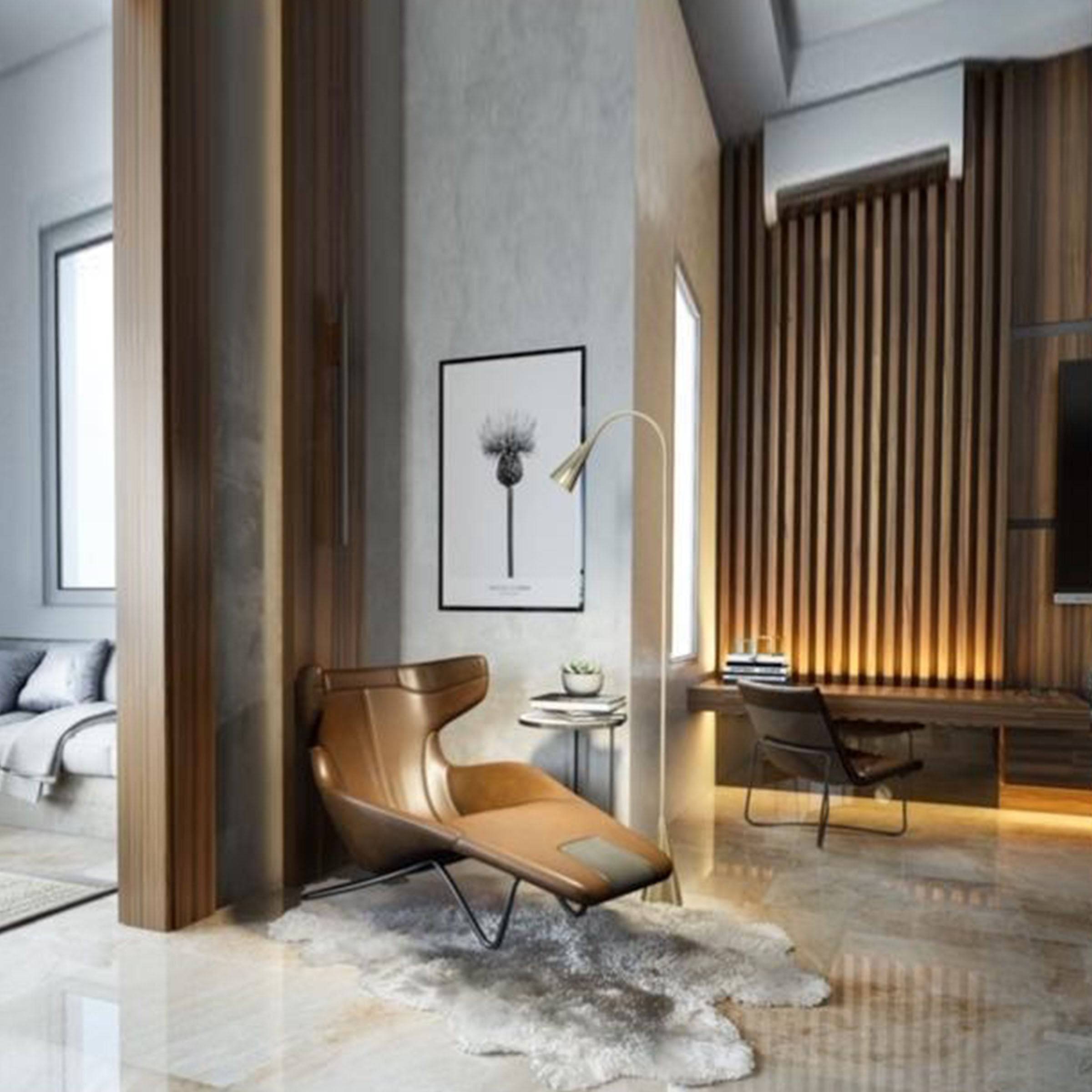 Relax Lounge Chair LC035-Br - Lounge Chairs - ebarza Furniture UAE | Shop Modern Furniture in Abu Dhabi & Dubai - مفروشات ايبازرا في الامارات | تسوق اثاث عصري وديكورات مميزة في دبي وابوظبي