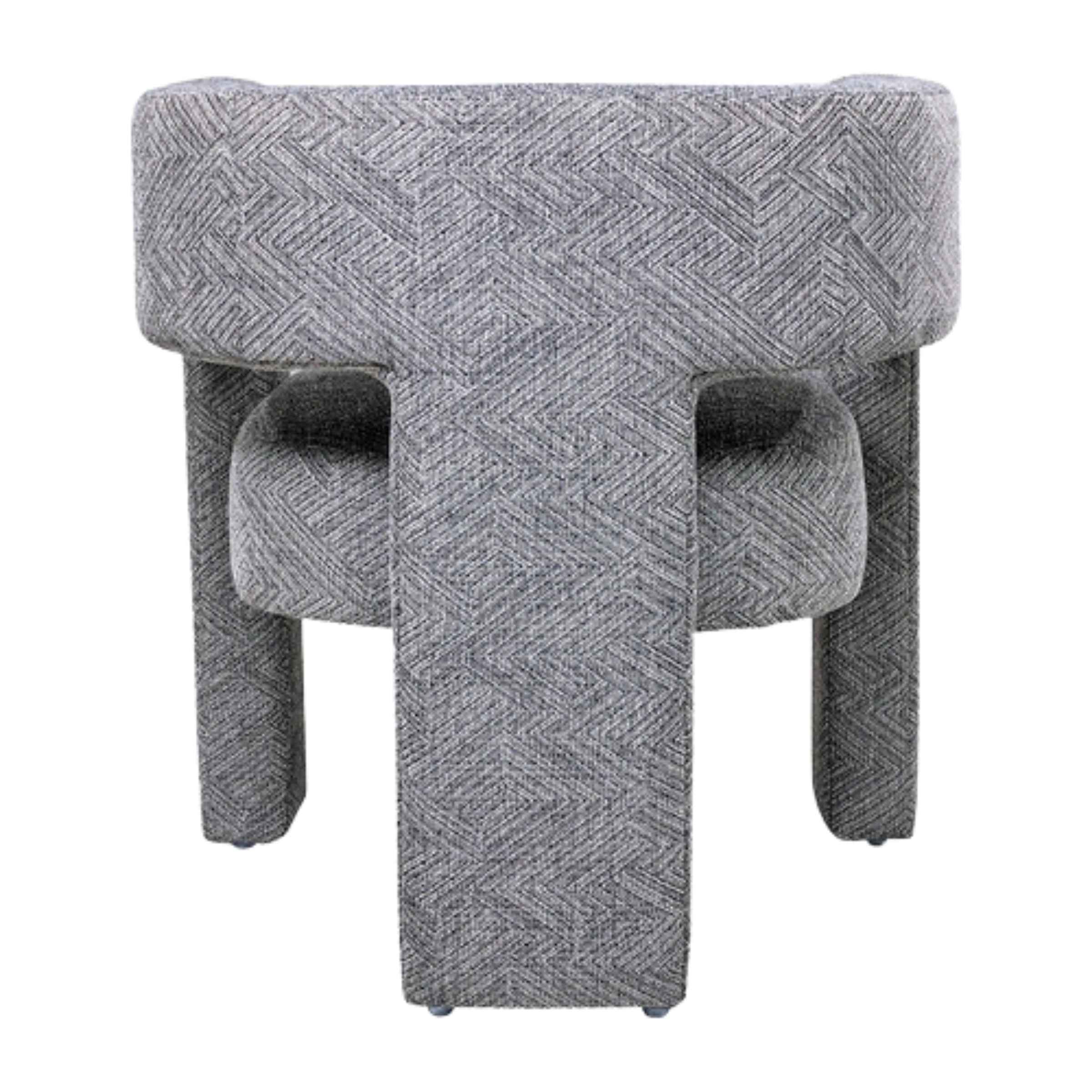 Round Back Chair-Gray 17041-01 - Armchairs - ebarza Furniture UAE | Shop Modern Furniture in Abu Dhabi & Dubai - مفروشات ايبازرا في الامارات | تسوق اثاث عصري وديكورات مميزة في دبي وابوظبي