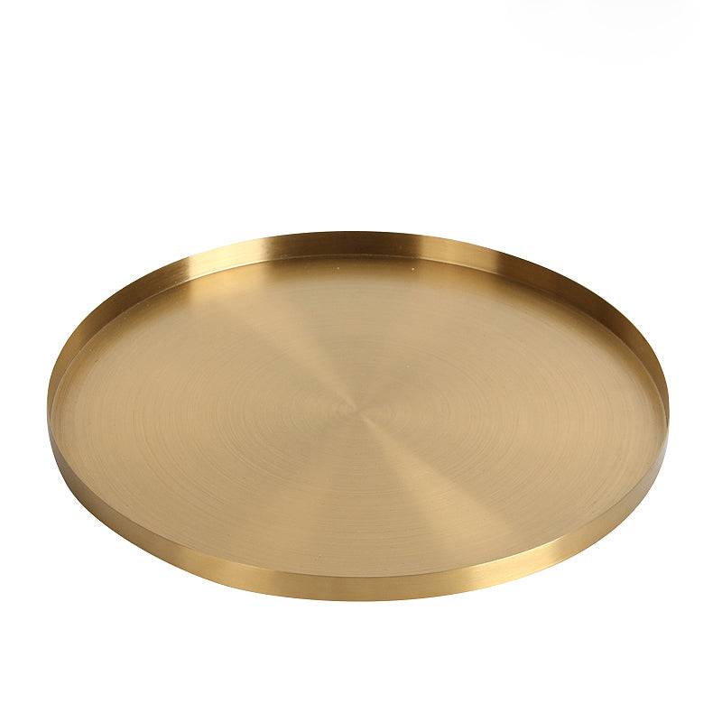 Round Golden Tray Fc-W2007 - Trays - ebarza Furniture UAE | Shop Modern Furniture in Abu Dhabi & Dubai - مفروشات ايبازرا في الامارات | تسوق اثاث عصري وديكورات مميزة في دبي وابوظبي