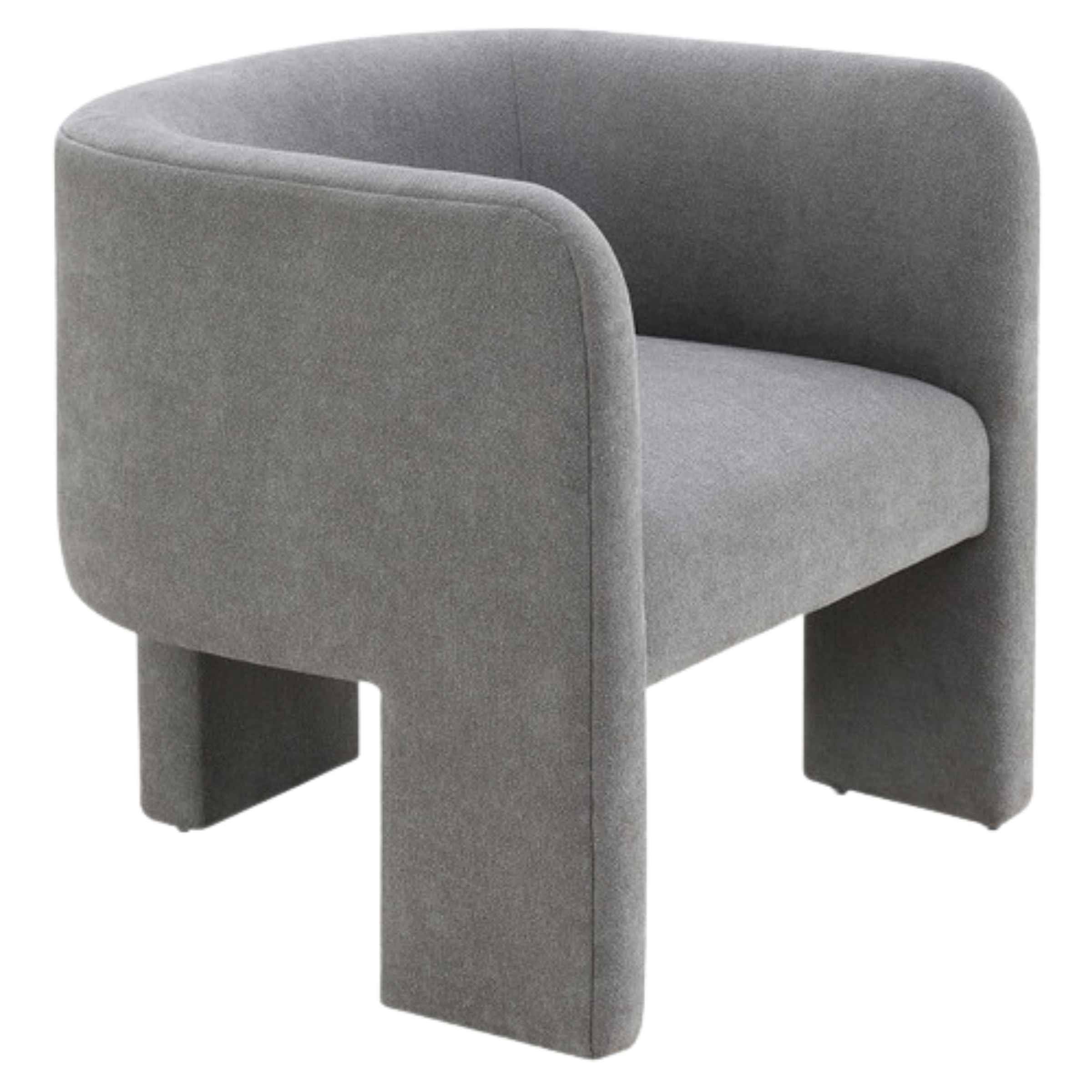 Rounded Back Tripod Chair - Grey 17044 - Armchairs - ebarza Furniture UAE | Shop Modern Furniture in Abu Dhabi & Dubai - مفروشات ايبازرا في الامارات | تسوق اثاث عصري وديكورات مميزة في دبي وابوظبي