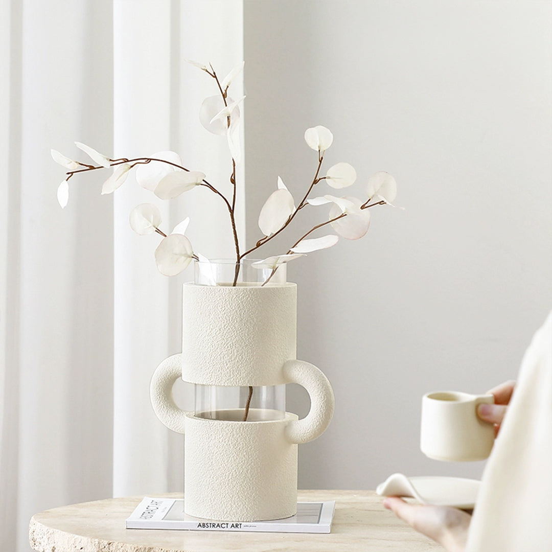 White Resin & Glass Amphora FC-SZ23010 - Drinkware - ebarza Furniture UAE | Shop Modern Furniture in Abu Dhabi & Dubai - مفروشات ايبازرا في الامارات | تسوق اثاث عصري وديكورات مميزة في دبي وابوظبي