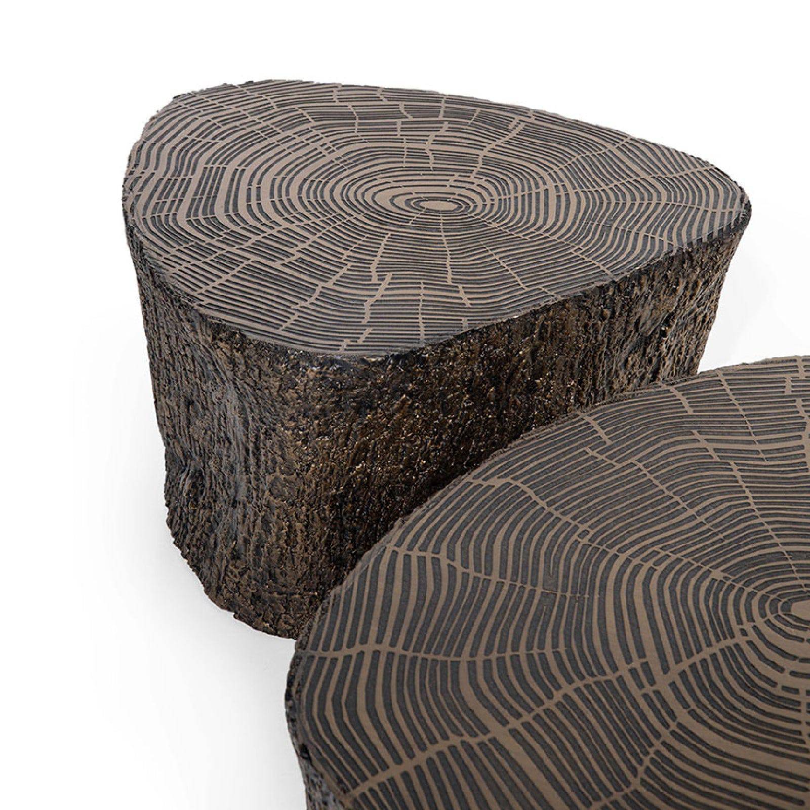 Set Of 2 Limba Brass Coffee Table Lmbr-Hw20 - Side Tables - ebarza Furniture UAE | Shop Modern Furniture in Abu Dhabi & Dubai - مفروشات ايبازرا في الامارات | تسوق اثاث عصري وديكورات مميزة في دبي وابوظبي