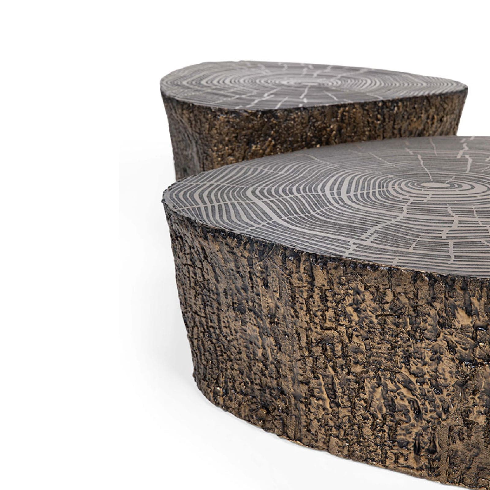 Set Of 2 Limba Brass Coffee Table Lmbr-Hw20 - Side Tables - ebarza Furniture UAE | Shop Modern Furniture in Abu Dhabi & Dubai - مفروشات ايبازرا في الامارات | تسوق اثاث عصري وديكورات مميزة في دبي وابوظبي