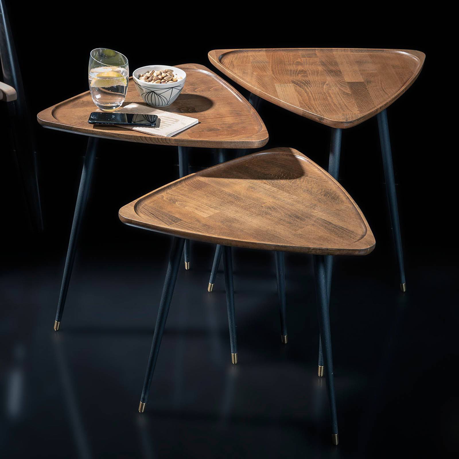 Set Of 3 Baffi Service Tables - Side Tables - ebarza Furniture UAE | Shop Modern Furniture in Abu Dhabi & Dubai - مفروشات ايبازرا في الامارات | تسوق اثاث عصري وديكورات مميزة في دبي وابوظبي