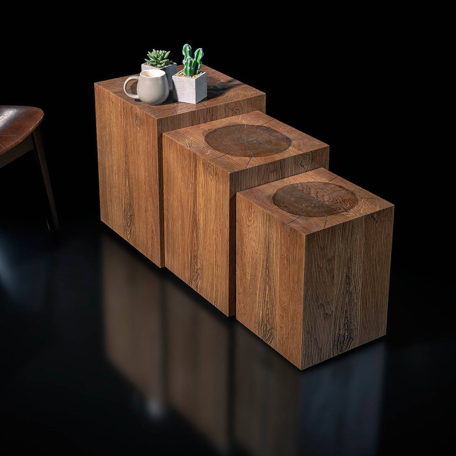 Set Of 3 Danger Side Tables - Side Tables - ebarza Furniture UAE | Shop Modern Furniture in Abu Dhabi & Dubai - مفروشات ايبازرا في الامارات | تسوق اثاث عصري وديكورات مميزة في دبي وابوظبي