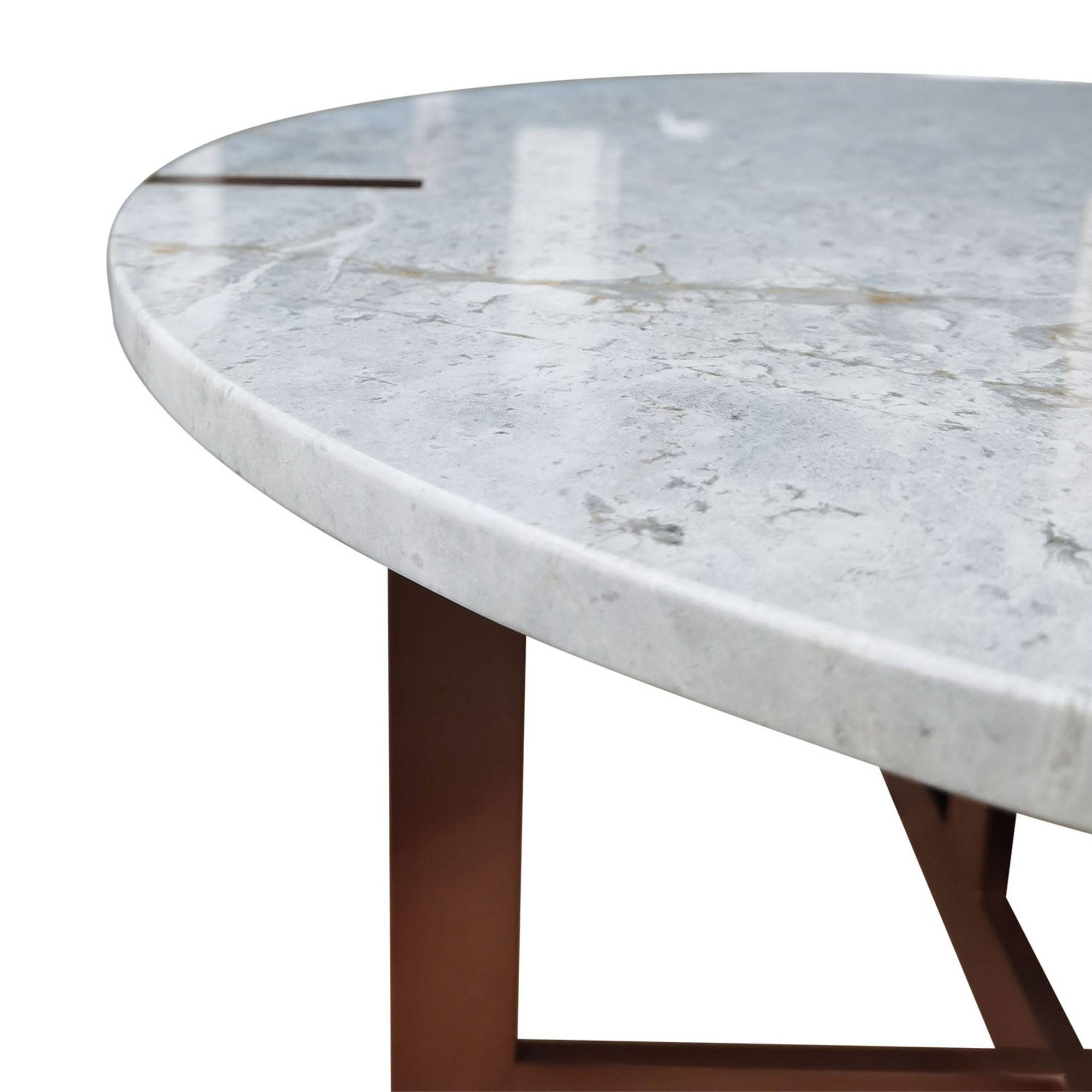 Set Of 3 Kirona Natural Marble Tables 338Ct+St+Et - Side Tables - ebarza Furniture UAE | Shop Modern Furniture in Abu Dhabi & Dubai - مفروشات ايبازرا في الامارات | تسوق اثاث عصري وديكورات مميزة في دبي وابوظبي