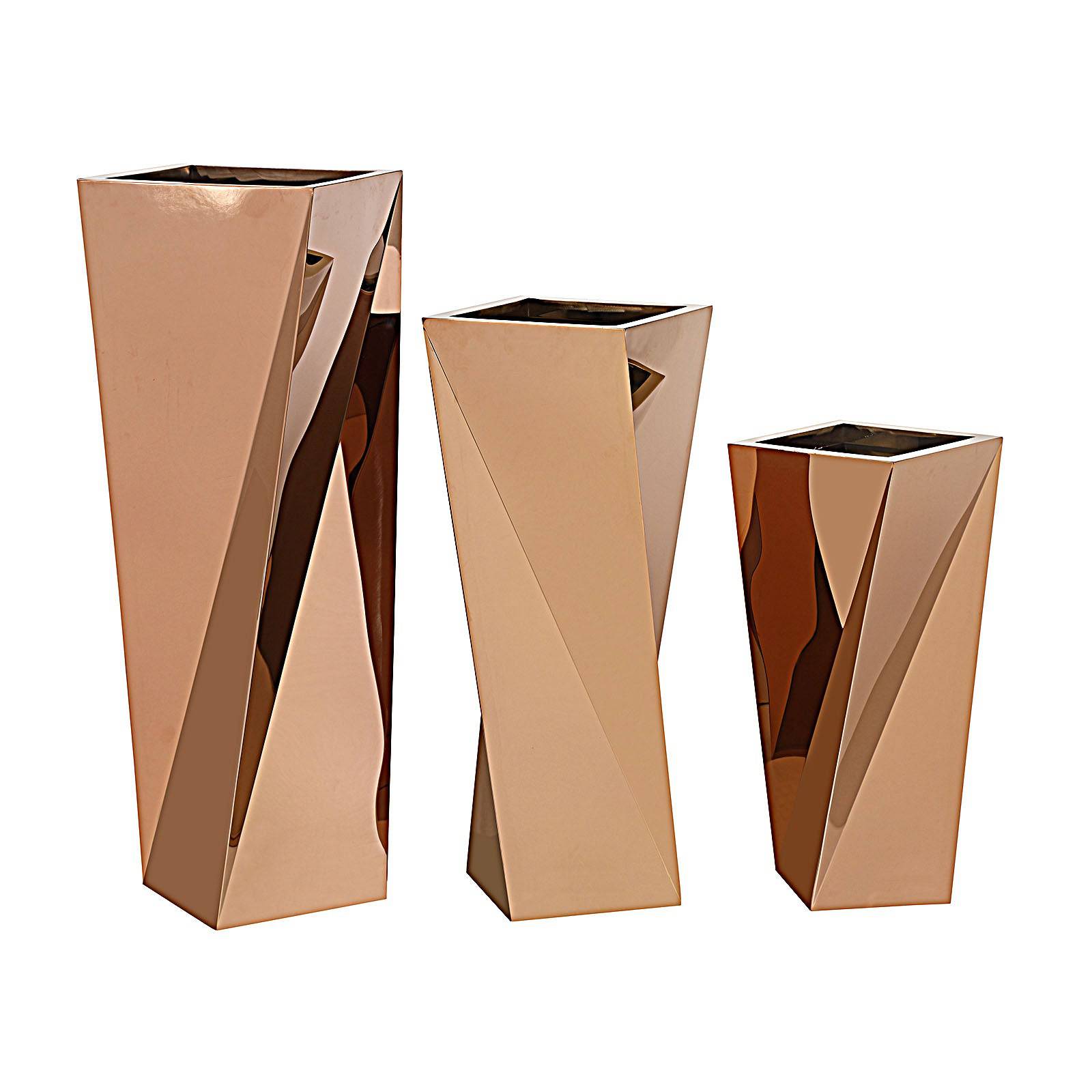 Display Item - Set Of 3 Large Stainless Steel Planter Box Jks090-91-92 Tg-P02-Rg-Nakheel - DISPLAY ITEM - ebarza Furniture UAE | Shop Modern Furniture in Abu Dhabi & Dubai - مفروشات ايبازرا في الامارات | تسوق اثاث عصري وديكورات مميزة في دبي وابوظبي