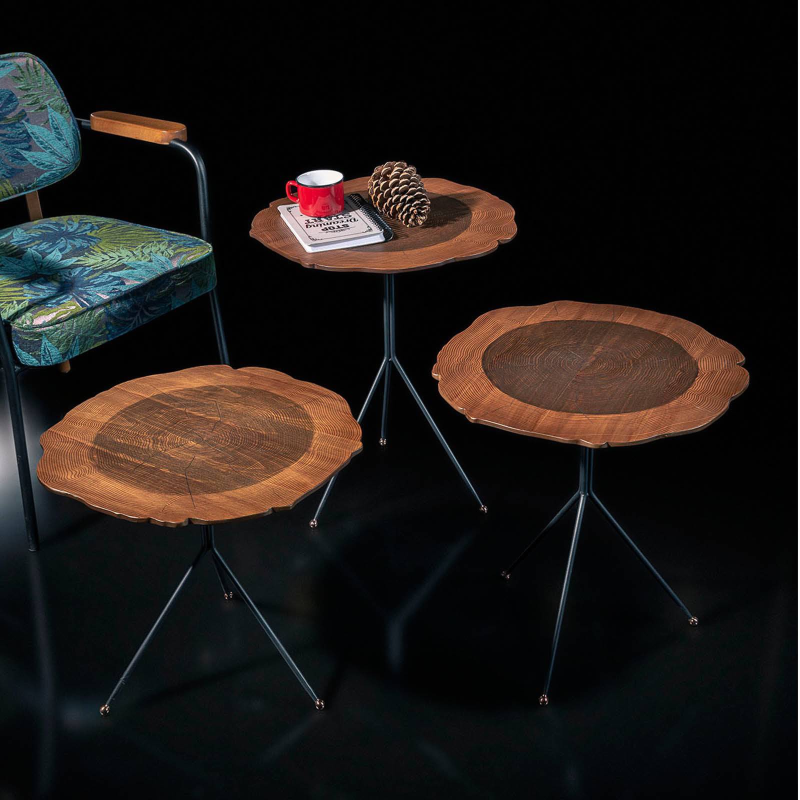 Set Of 3 Moss Service Table - Side Tables - ebarza Furniture UAE | Shop Modern Furniture in Abu Dhabi & Dubai - مفروشات ايبازرا في الامارات | تسوق اثاث عصري وديكورات مميزة في دبي وابوظبي