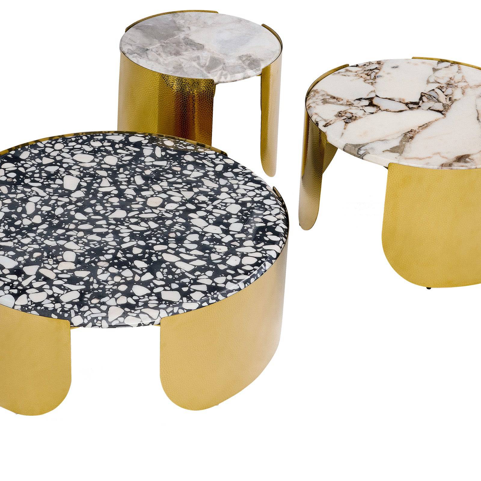 Set Of 3 Natural Marble Center Table Tg-625 - Coffee Tables - ebarza Furniture UAE | Shop Modern Furniture in Abu Dhabi & Dubai - مفروشات ايبازرا في الامارات | تسوق اثاث عصري وديكورات مميزة في دبي وابوظبي