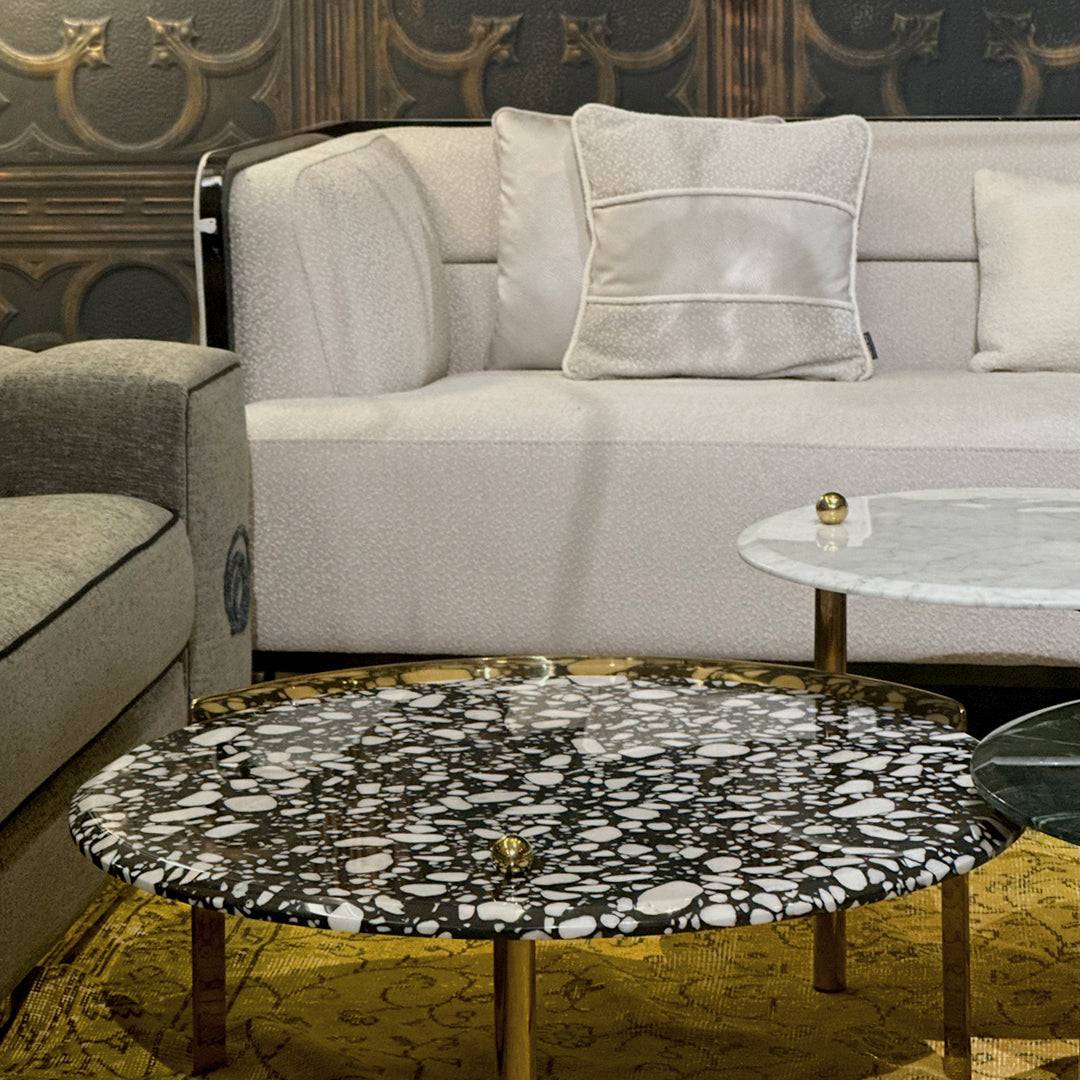 Set Of 3 Natural Marble Center Table Tg-631 - Coffee Tables - ebarza Furniture UAE | Shop Modern Furniture in Abu Dhabi & Dubai - مفروشات ايبازرا في الامارات | تسوق اثاث عصري وديكورات مميزة في دبي وابوظبي