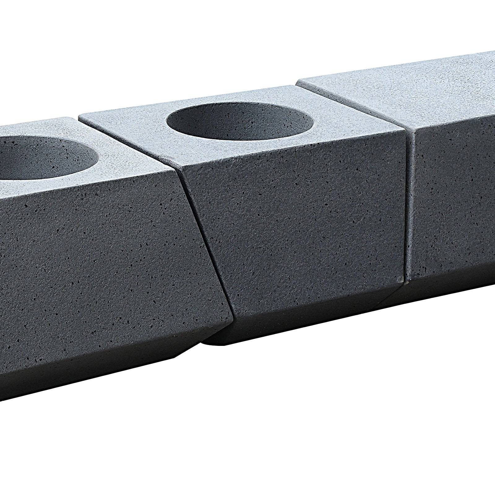 Set Of 3 Outdoor/Indoor Fiberglass Concrete Planter Box And Bench Xk-5040A+B+C - Planter Boxes - ebarza Furniture UAE | Shop Modern Furniture in Abu Dhabi & Dubai - مفروشات ايبازرا في الامارات | تسوق اثاث عصري وديكورات مميزة في دبي وابوظبي