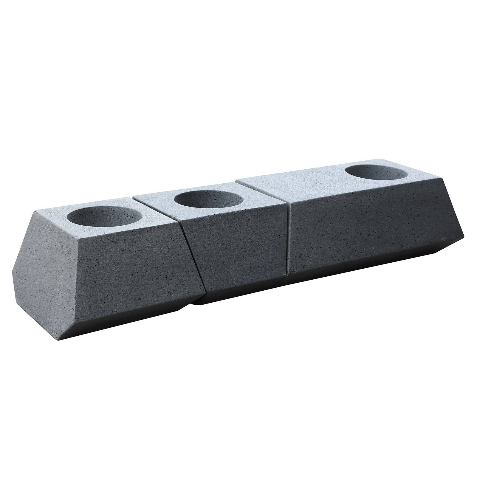 Set Of 3 Outdoor/Indoor Fiberglass Concrete Planter Box And Bench Xk-5040A+B+C - Planter Boxes - ebarza Furniture UAE | Shop Modern Furniture in Abu Dhabi & Dubai - مفروشات ايبازرا في الامارات | تسوق اثاث عصري وديكورات مميزة في دبي وابوظبي