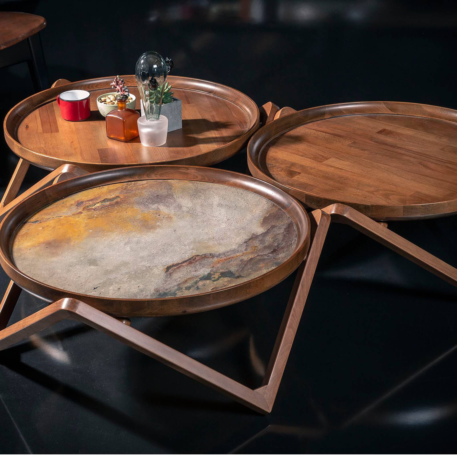 Set Of 3 Passion Center Tables. - Coffee Tables - ebarza Furniture UAE | Shop Modern Furniture in Abu Dhabi & Dubai - مفروشات ايبازرا في الامارات | تسوق اثاث عصري وديكورات مميزة في دبي وابوظبي