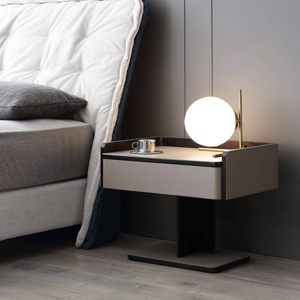 Sleek Bedside Table Ba-028A - Side Tables - ebarza Furniture UAE | Shop Modern Furniture in Abu Dhabi & Dubai - مفروشات ايبازرا في الامارات | تسوق اثاث عصري وديكورات مميزة في دبي وابوظبي