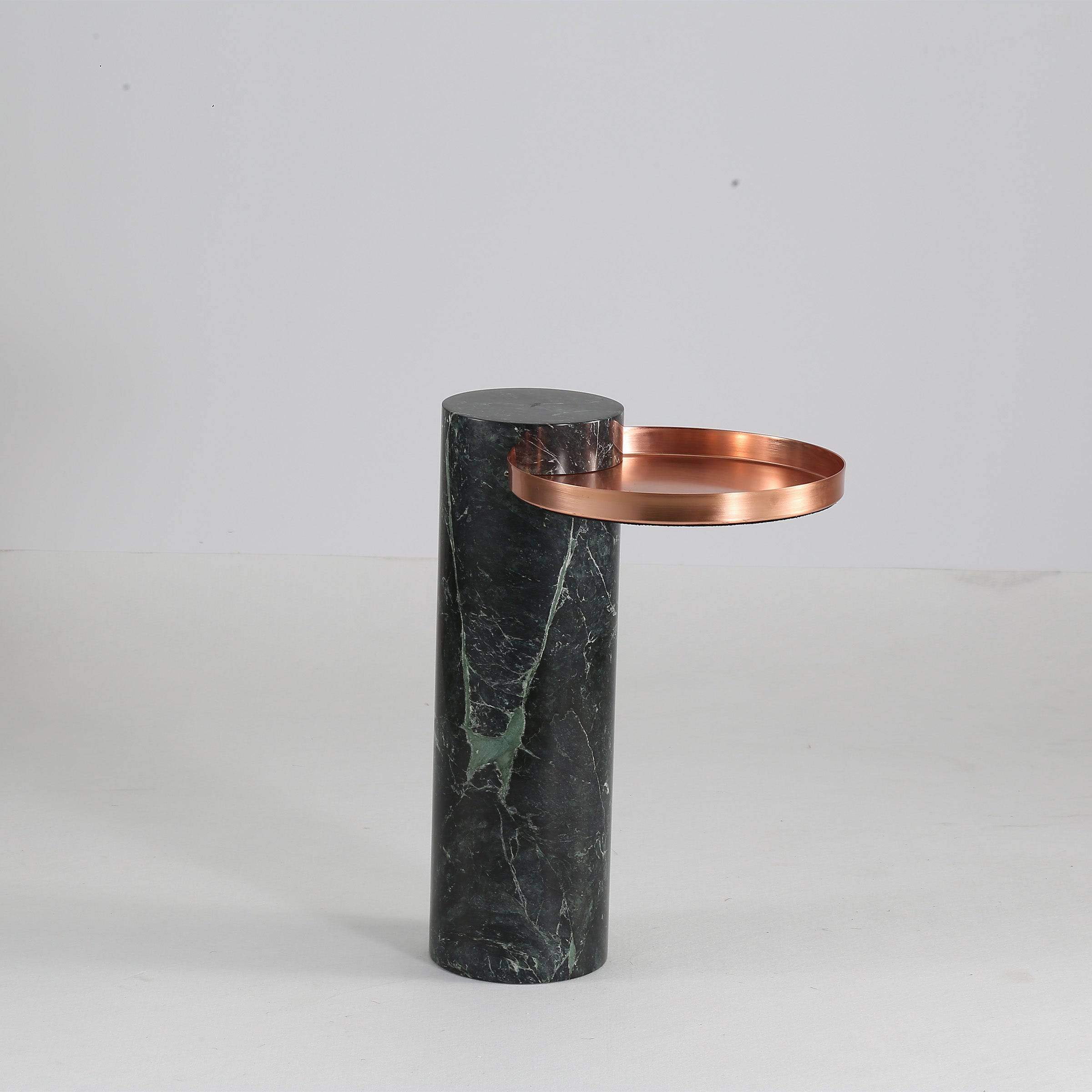 Display Item - Solid Marble Side Table St8699-32 Nakheel - DISPLAY ITEM - ebarza Furniture UAE | Shop Modern Furniture in Abu Dhabi & Dubai - مفروشات ايبازرا في الامارات | تسوق اثاث عصري وديكورات مميزة في دبي وابوظبي