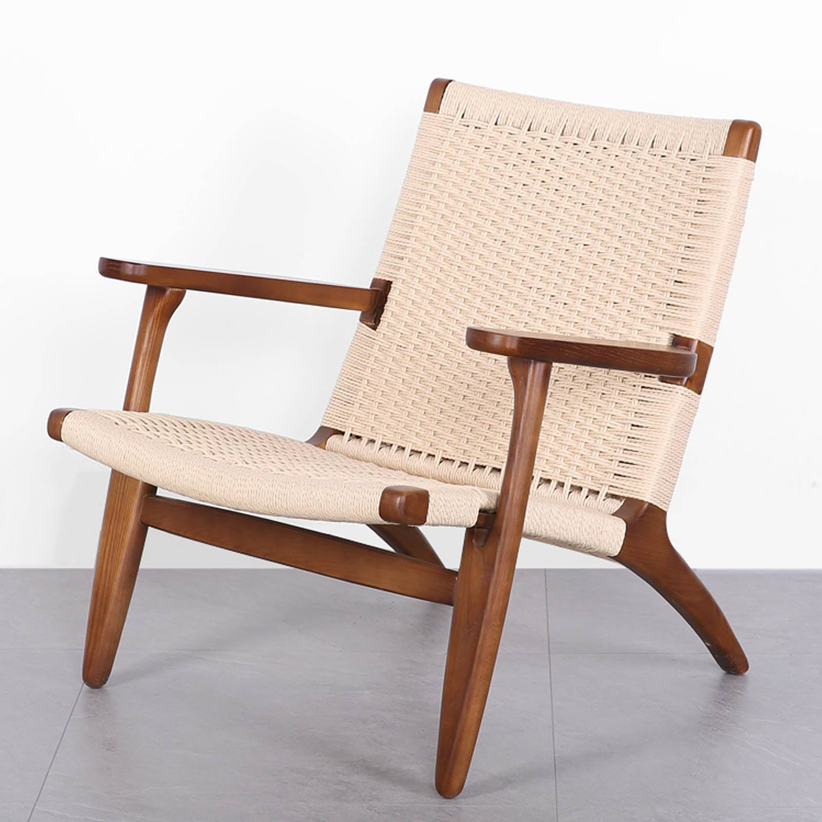 Solid Wood And Cord Lounge Chair Ws-086-W - Lounge Chairs - ebarza Furniture UAE | Shop Modern Furniture in Abu Dhabi & Dubai - مفروشات ايبازرا في الامارات | تسوق اثاث عصري وديكورات مميزة في دبي وابوظبي