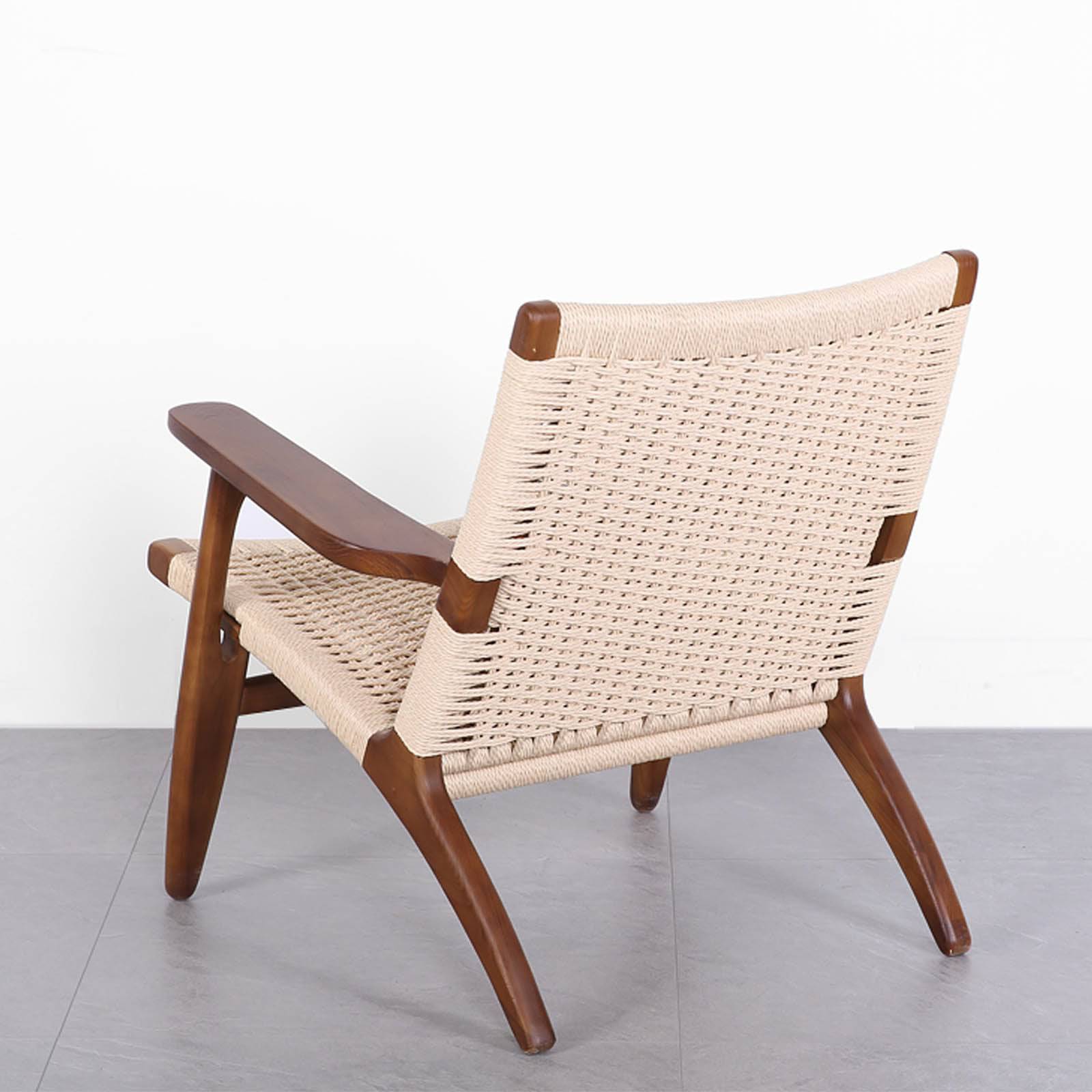 Solid Wood And Cord Lounge Chair Ws-086-W - Lounge Chairs - ebarza Furniture UAE | Shop Modern Furniture in Abu Dhabi & Dubai - مفروشات ايبازرا في الامارات | تسوق اثاث عصري وديكورات مميزة في دبي وابوظبي
