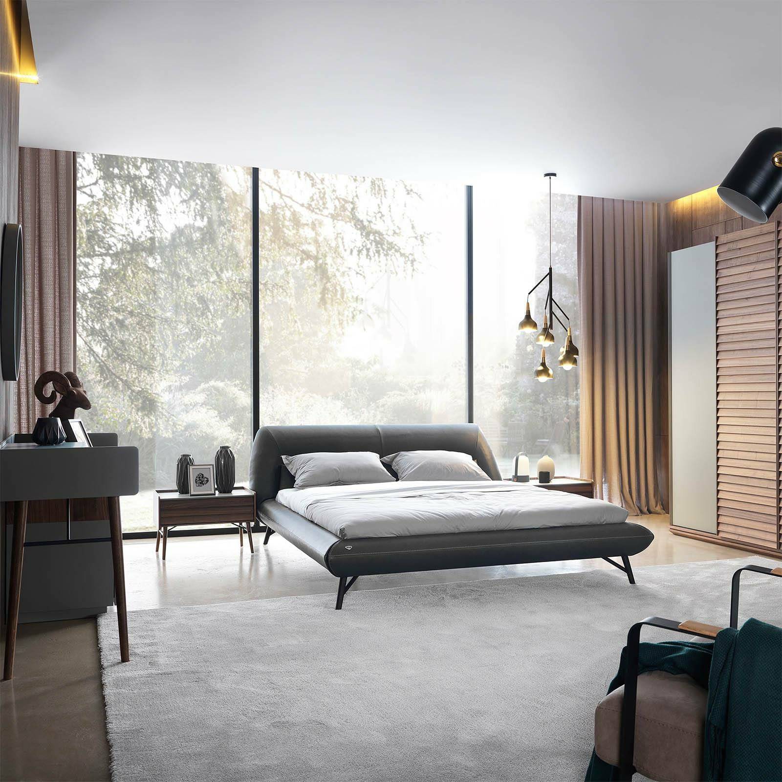 Solo King Size Bedstead Solo002-Bedonly - Bedsteads - ebarza Furniture UAE | Shop Modern Furniture in Abu Dhabi & Dubai - مفروشات ايبازرا في الامارات | تسوق اثاث عصري وديكورات مميزة في دبي وابوظبي