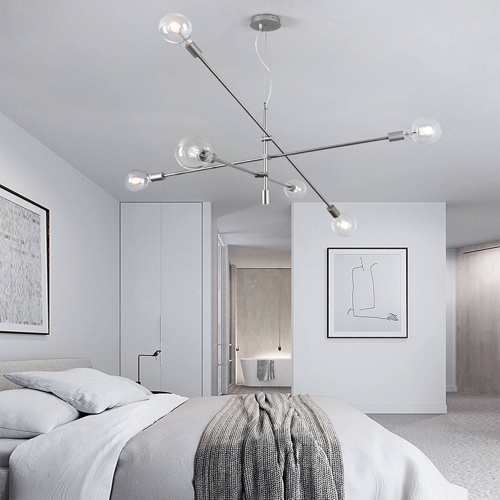 Spider 6 Heads Pendant Lamp Cy-Dd-1111-Ch - Pendant Lamps - ebarza Furniture UAE | Shop Modern Furniture in Abu Dhabi & Dubai - مفروشات ايبازرا في الامارات | تسوق اثاث عصري وديكورات مميزة في دبي وابوظبي