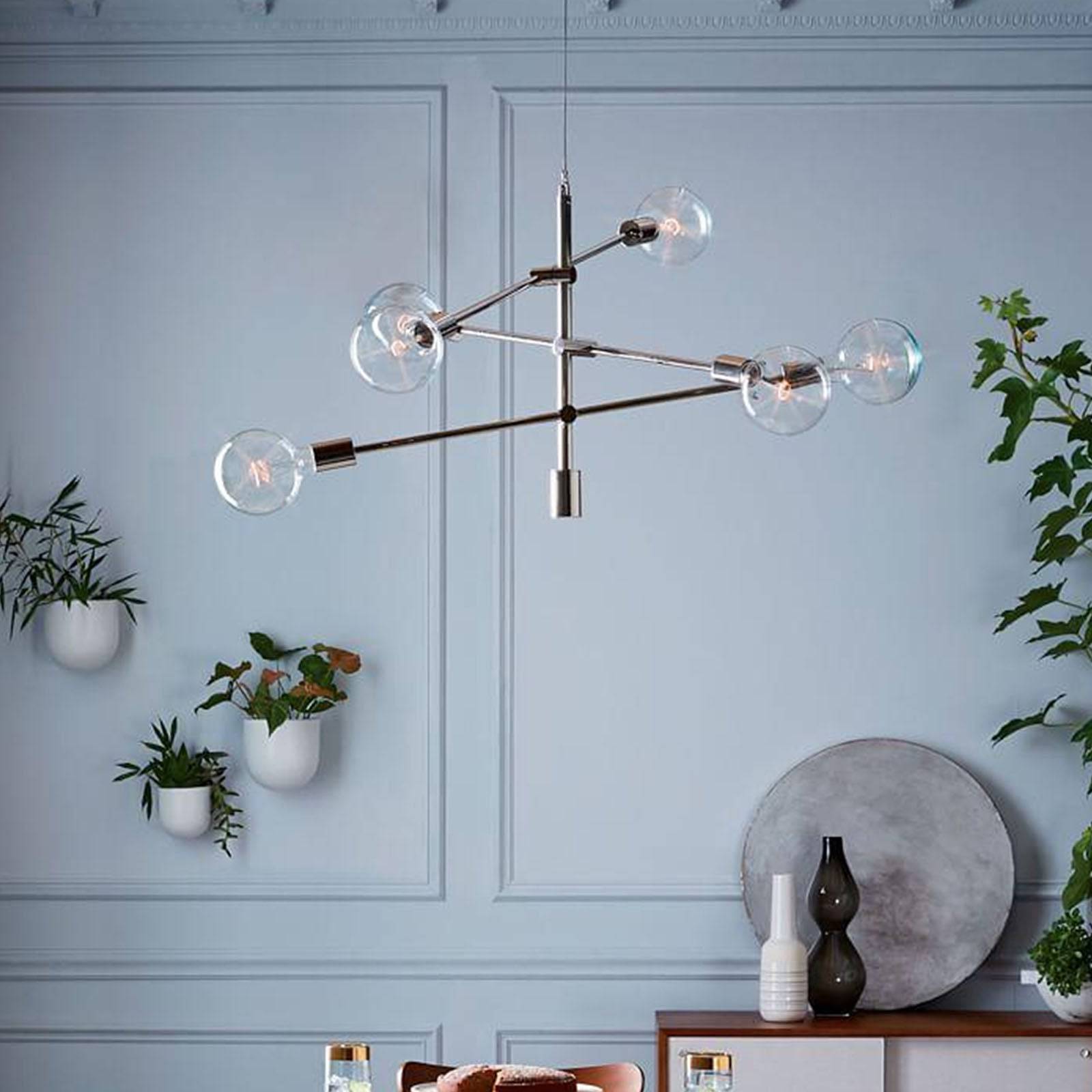 Spider 6 Heads Pendant Lamp Cy-Dd-1111-Ch - Pendant Lamps - ebarza Furniture UAE | Shop Modern Furniture in Abu Dhabi & Dubai - مفروشات ايبازرا في الامارات | تسوق اثاث عصري وديكورات مميزة في دبي وابوظبي