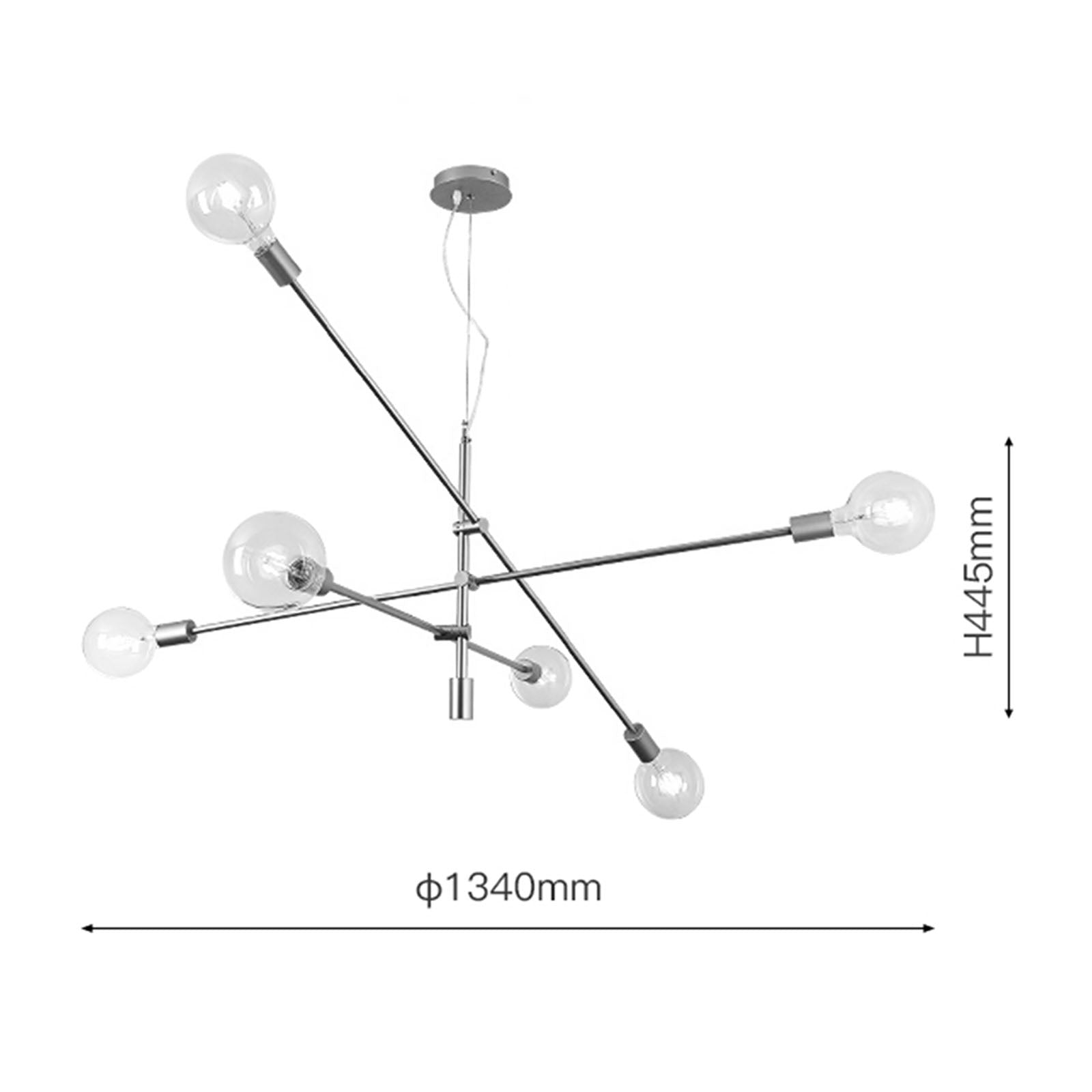 Spider 6 Heads Pendant Lamp Cy-Dd-1111-Rg - Pendant Lamps - ebarza Furniture UAE | Shop Modern Furniture in Abu Dhabi & Dubai - مفروشات ايبازرا في الامارات | تسوق اثاث عصري وديكورات مميزة في دبي وابوظبي