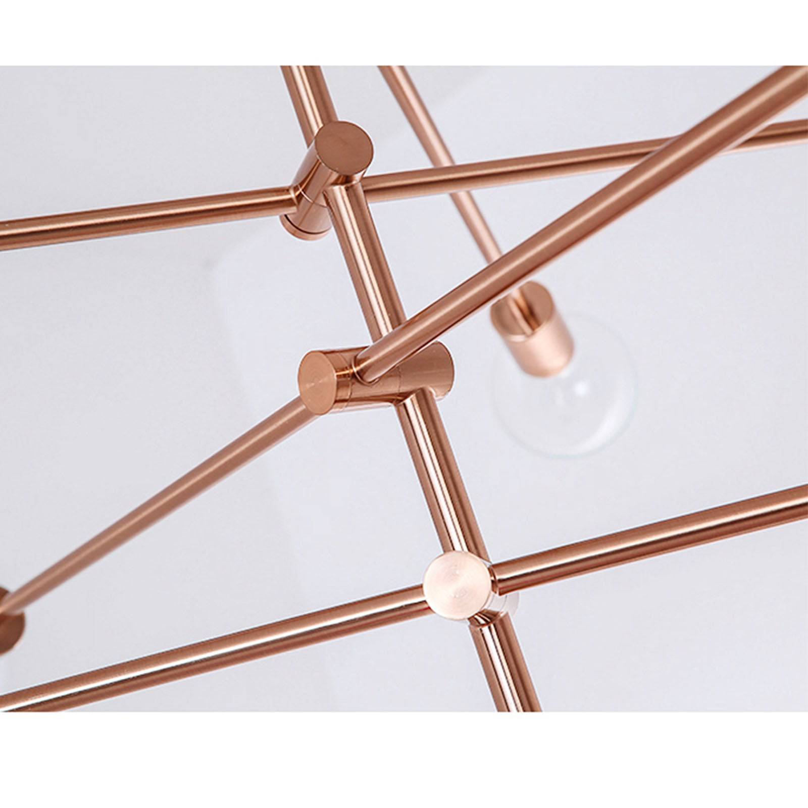 Spider 6 Heads Pendant Lamp Cy-Dd-1111-Rg - Pendant Lamps - ebarza Furniture UAE | Shop Modern Furniture in Abu Dhabi & Dubai - مفروشات ايبازرا في الامارات | تسوق اثاث عصري وديكورات مميزة في دبي وابوظبي