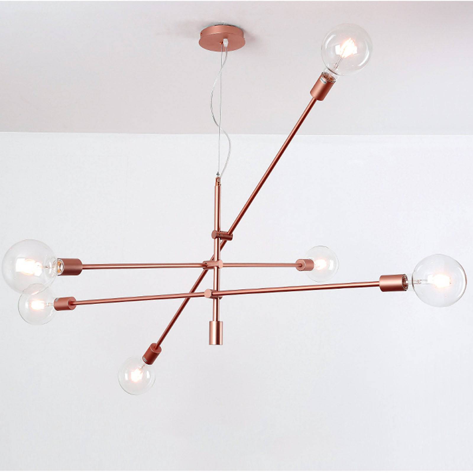Spider 6 Heads Pendant Lamp Cy-Dd-1111-Rg - Pendant Lamps - ebarza Furniture UAE | Shop Modern Furniture in Abu Dhabi & Dubai - مفروشات ايبازرا في الامارات | تسوق اثاث عصري وديكورات مميزة في دبي وابوظبي
