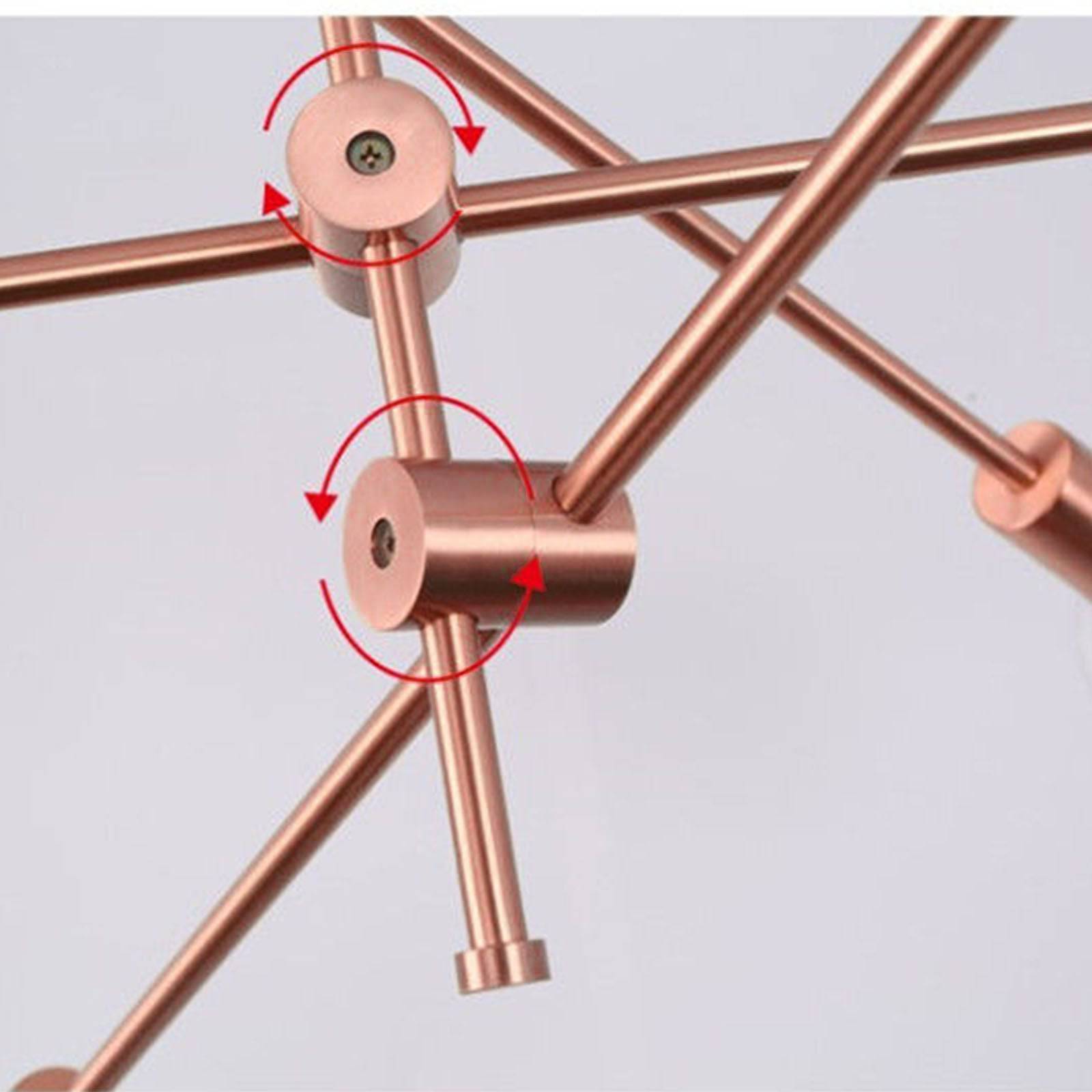 Spider 6 Heads Pendant Lamp Cy-Dd-1111-Rg - Pendant Lamps - ebarza Furniture UAE | Shop Modern Furniture in Abu Dhabi & Dubai - مفروشات ايبازرا في الامارات | تسوق اثاث عصري وديكورات مميزة في دبي وابوظبي