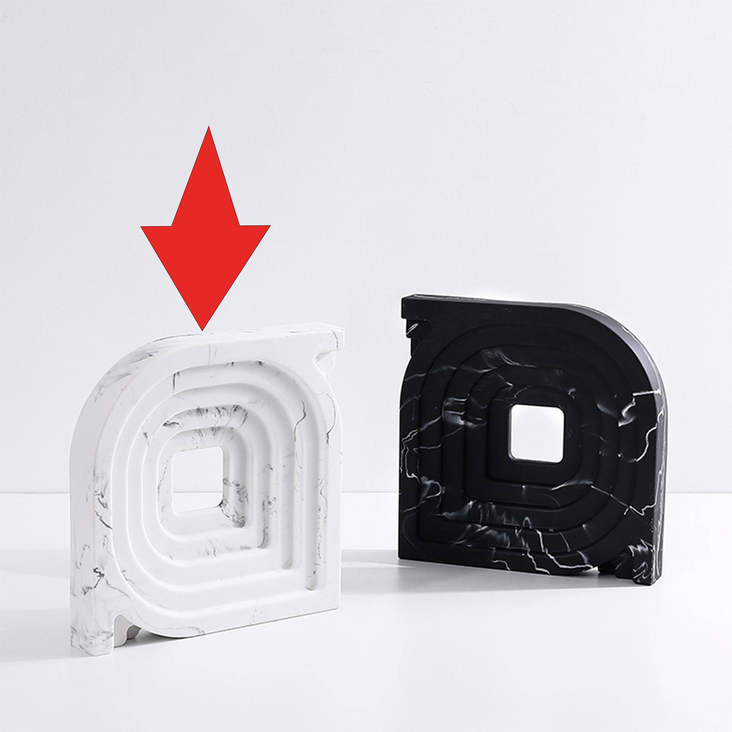 Square And Round Corner Ornaments White Fc-Sz21105B - Home Decor Figurines - ebarza Furniture UAE | Shop Modern Furniture in Abu Dhabi & Dubai - مفروشات ايبازرا في الامارات | تسوق اثاث عصري وديكورات مميزة في دبي وابوظبي