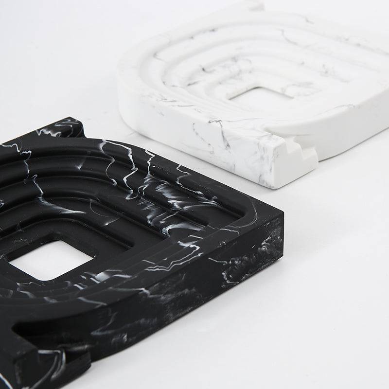 Square And Round Corner Ornaments White Fc-Sz21105B - Home Decor Figurines - ebarza Furniture UAE | Shop Modern Furniture in Abu Dhabi & Dubai - مفروشات ايبازرا في الامارات | تسوق اثاث عصري وديكورات مميزة في دبي وابوظبي