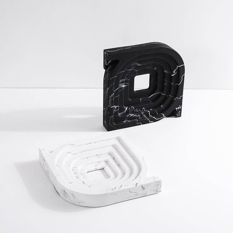 Square And Round Corner Ornaments White Fc-Sz21105B - Home Decor Figurines - ebarza Furniture UAE | Shop Modern Furniture in Abu Dhabi & Dubai - مفروشات ايبازرا في الامارات | تسوق اثاث عصري وديكورات مميزة في دبي وابوظبي