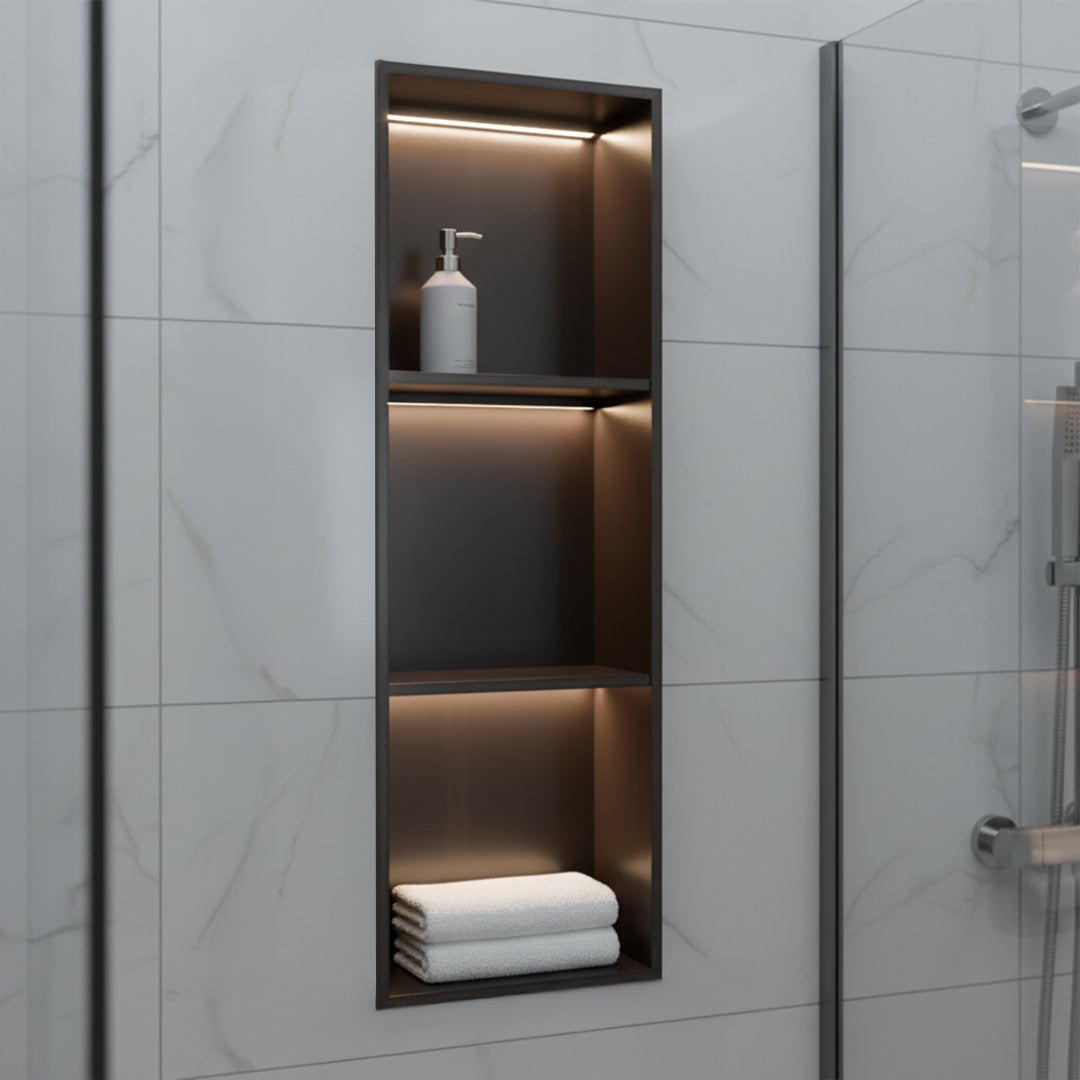 Stainless Steel Niche LED Profile - Black - JYF0501 - wall-panels-profiles - ebarza Furniture UAE | Shop Modern Furniture in Abu Dhabi & Dubai - مفروشات ايبازرا في الامارات | تسوق اثاث عصري وديكورات مميزة في دبي وابوظبي
