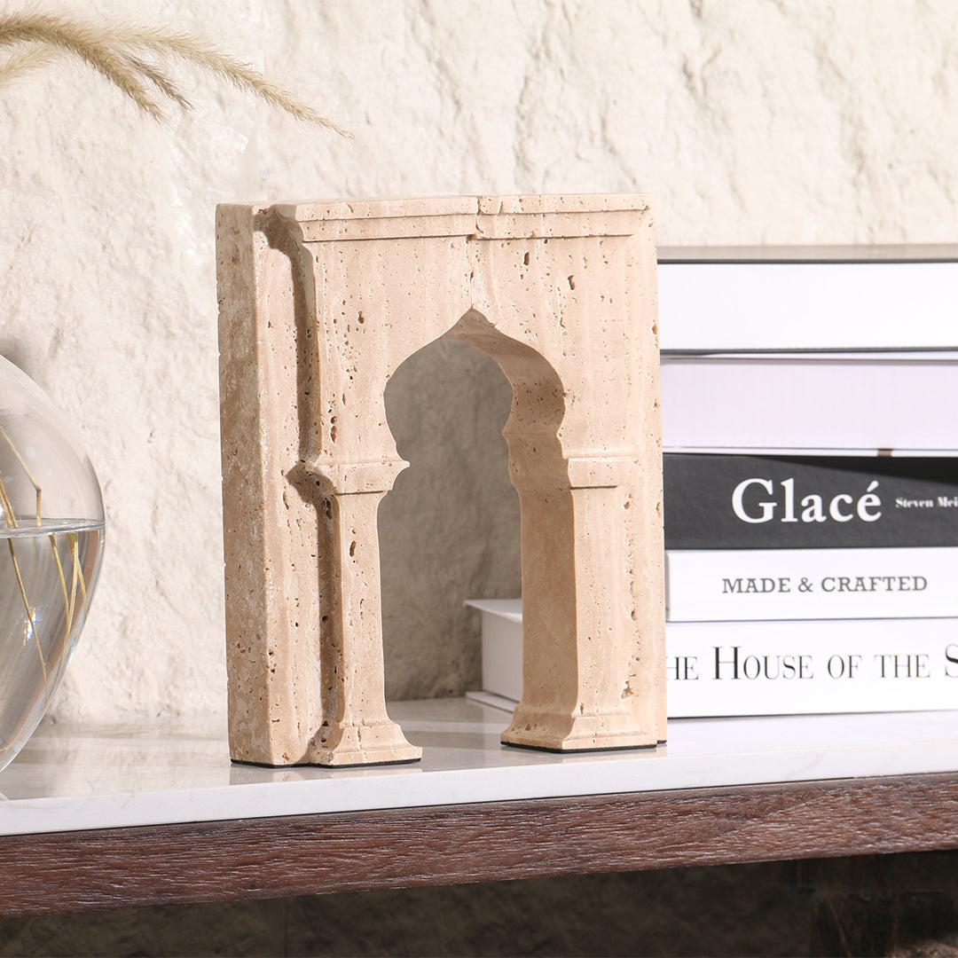 Stone Archway Set of 2 Bookend KH3008A - Bookends - ebarza Furniture UAE | Shop Modern Furniture in Abu Dhabi & Dubai - مفروشات ايبازرا في الامارات | تسوق اثاث عصري وديكورات مميزة في دبي وابوظبي