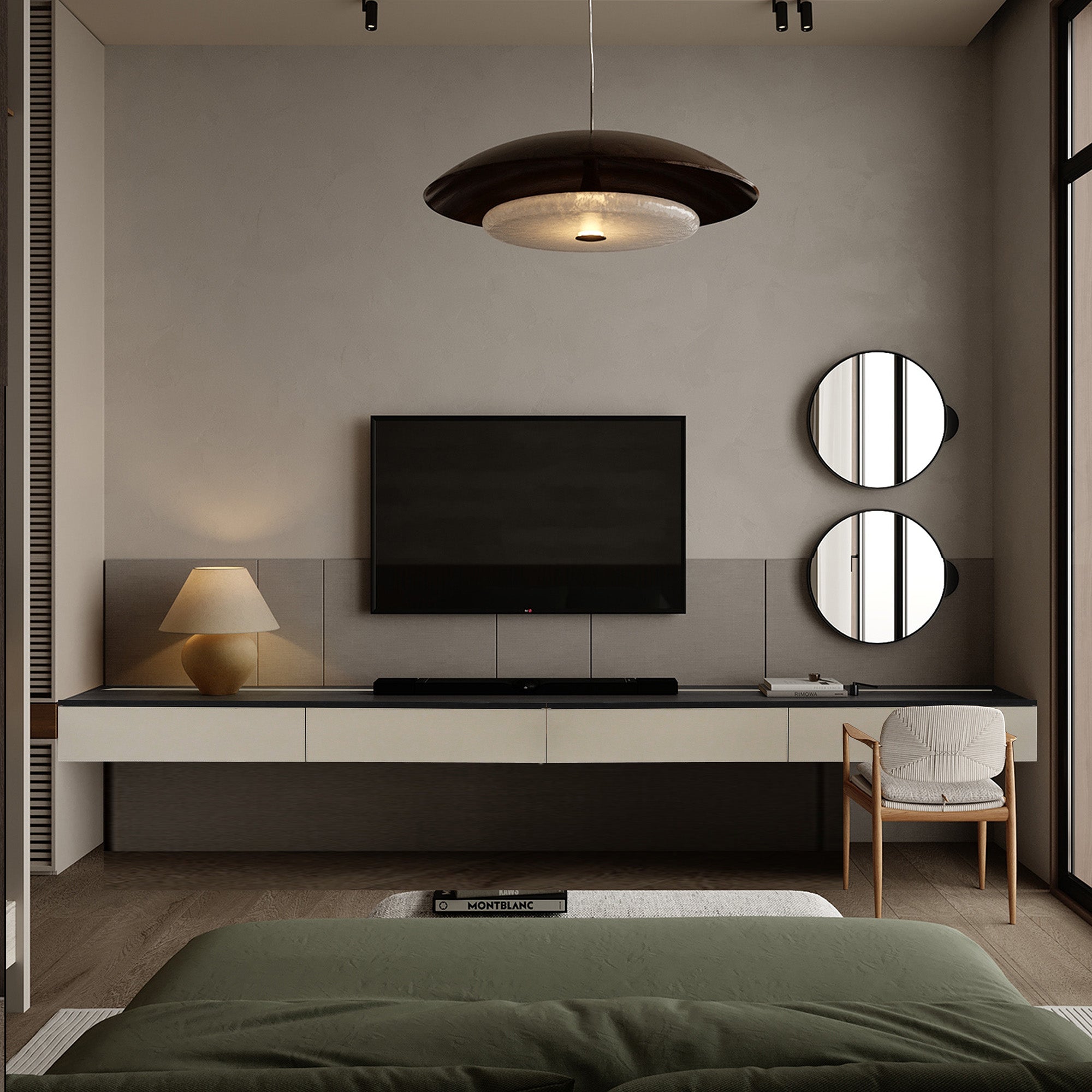 Suspended / Hanged Modular Wall Unit / Dresser / TV Unit 160CM MLL-CUS01-M5 Beige - Storage/TV Unites - ebarza Furniture UAE | Shop Modern Furniture in Abu Dhabi & Dubai - مفروشات ايبازرا في الامارات | تسوق اثاث عصري وديكورات مميزة في دبي وابوظبي