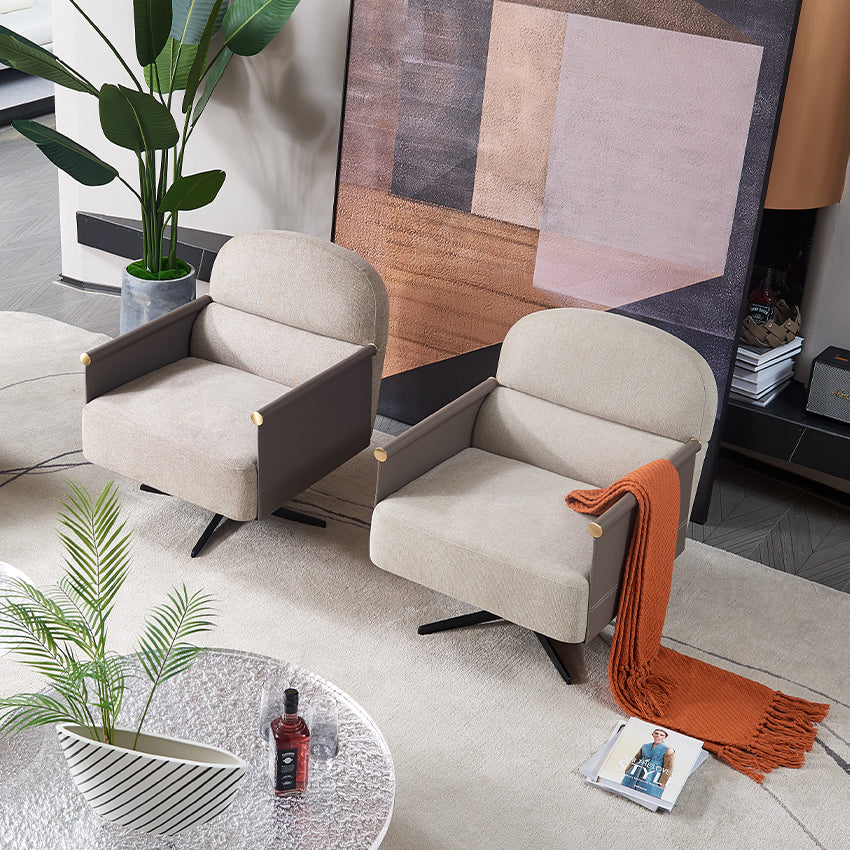 Tank Swivel Lounge Chair MLL-A25 - Lounge Chairs - ebarza Furniture UAE | Shop Modern Furniture in Abu Dhabi & Dubai - مفروشات ايبازرا في الامارات | تسوق اثاث عصري وديكورات مميزة في دبي وابوظبي