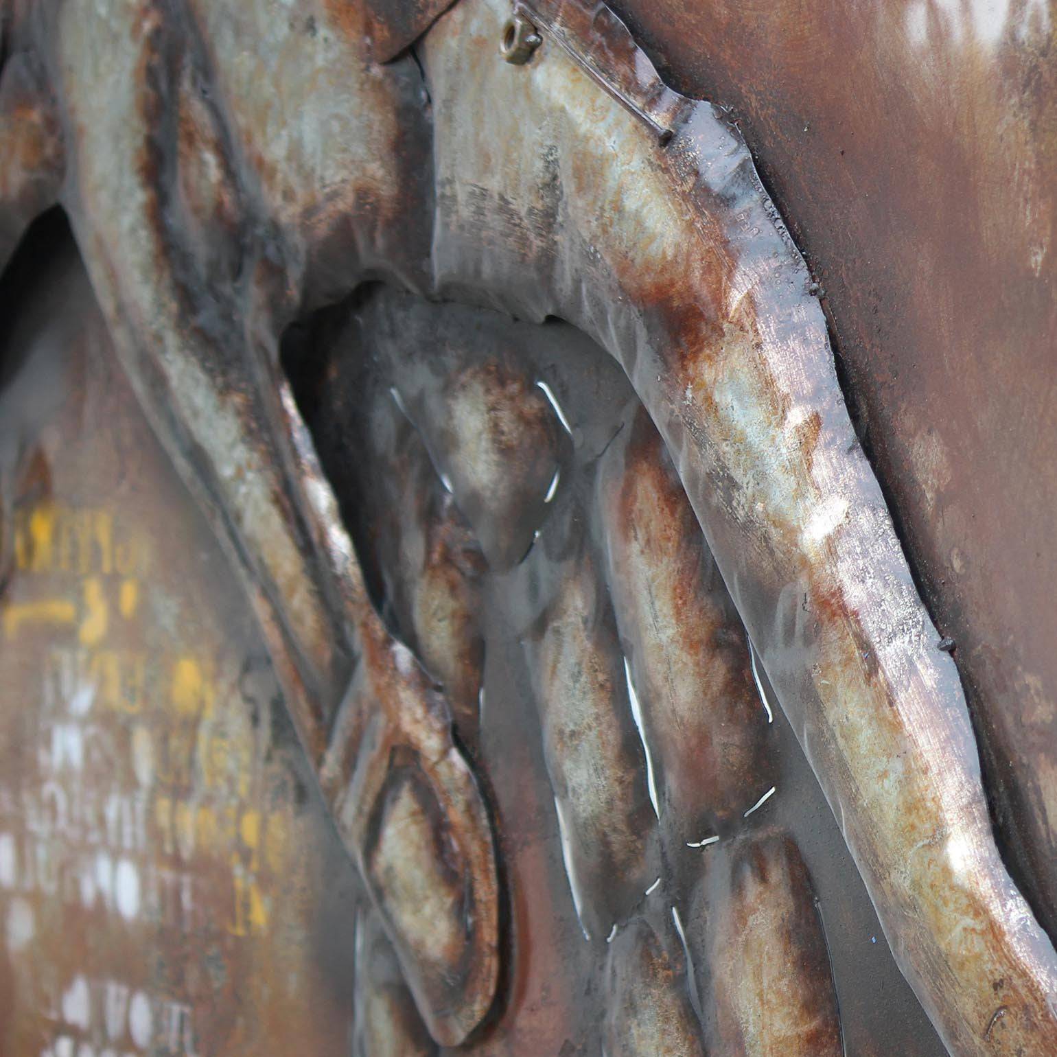 The Hand Handcrafted Metal Art Painting 140X70 Cm Soap014 - Paintings - ebarza Furniture UAE | Shop Modern Furniture in Abu Dhabi & Dubai - مفروشات ايبازرا في الامارات | تسوق اثاث عصري وديكورات مميزة في دبي وابوظبي