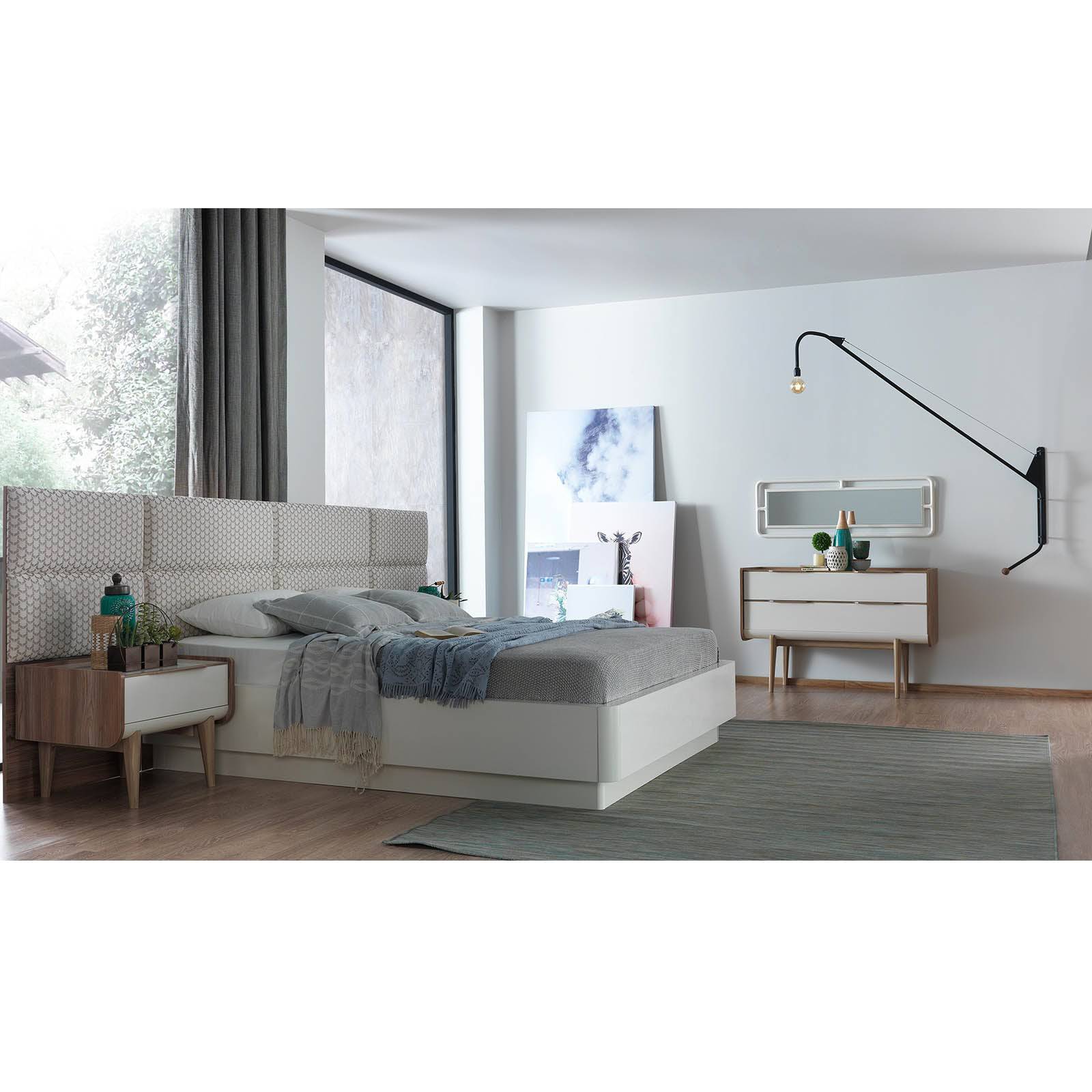 Toledo Bedroom Set Grey001 - Bedroom Sets - ebarza Furniture UAE | Shop Modern Furniture in Abu Dhabi & Dubai - مفروشات ايبازرا في الامارات | تسوق اثاث عصري وديكورات مميزة في دبي وابوظبي